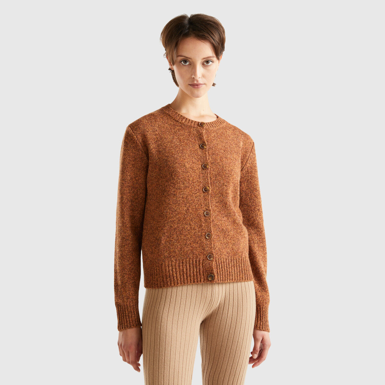 Cardigan in pure Shetland wool