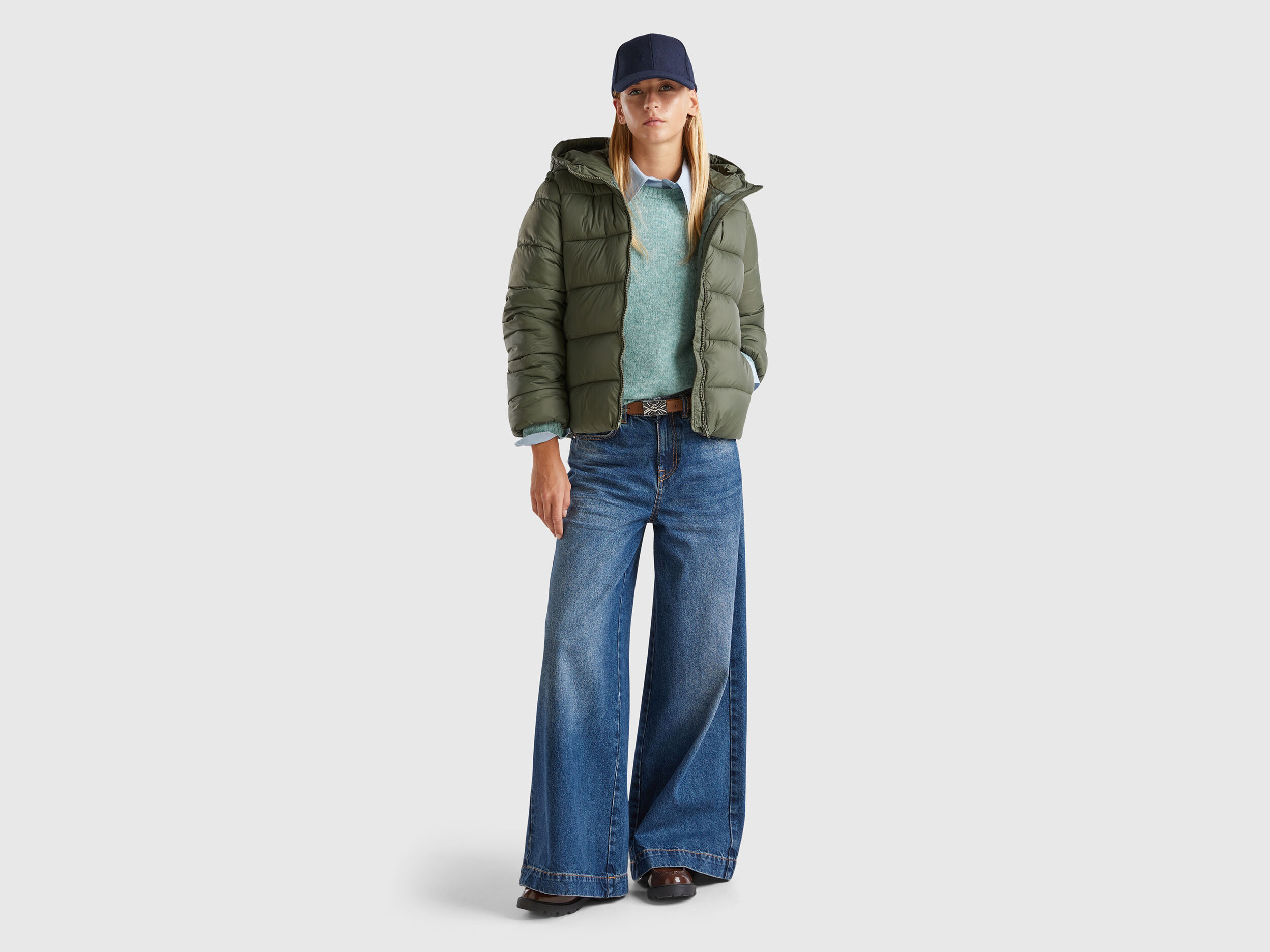 Benetton ladies puffer coats new arrivals