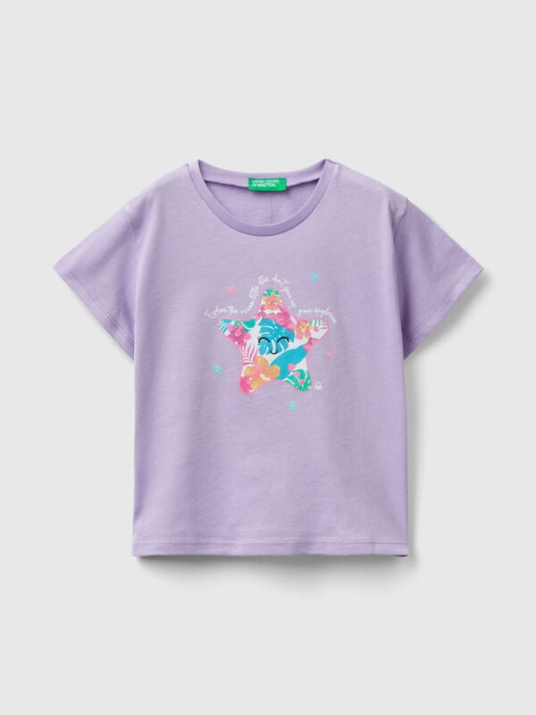 T-shirt with glitter print Junior Girl
