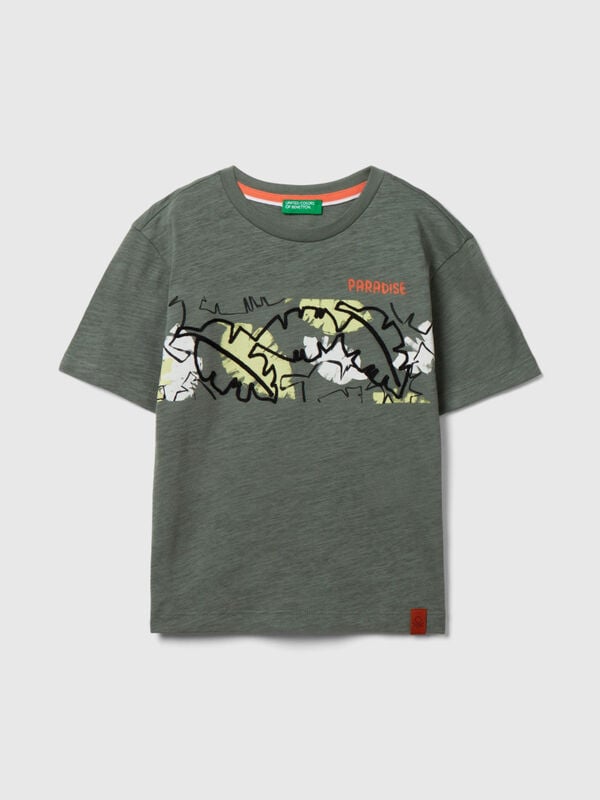 T-shirt with exotic print Junior Boy