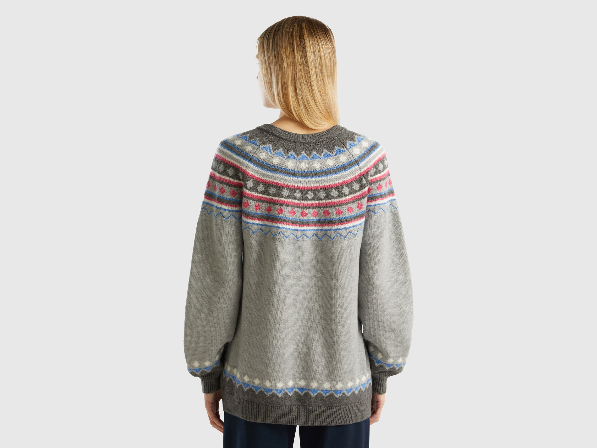 Benetton sales jacquard sweater