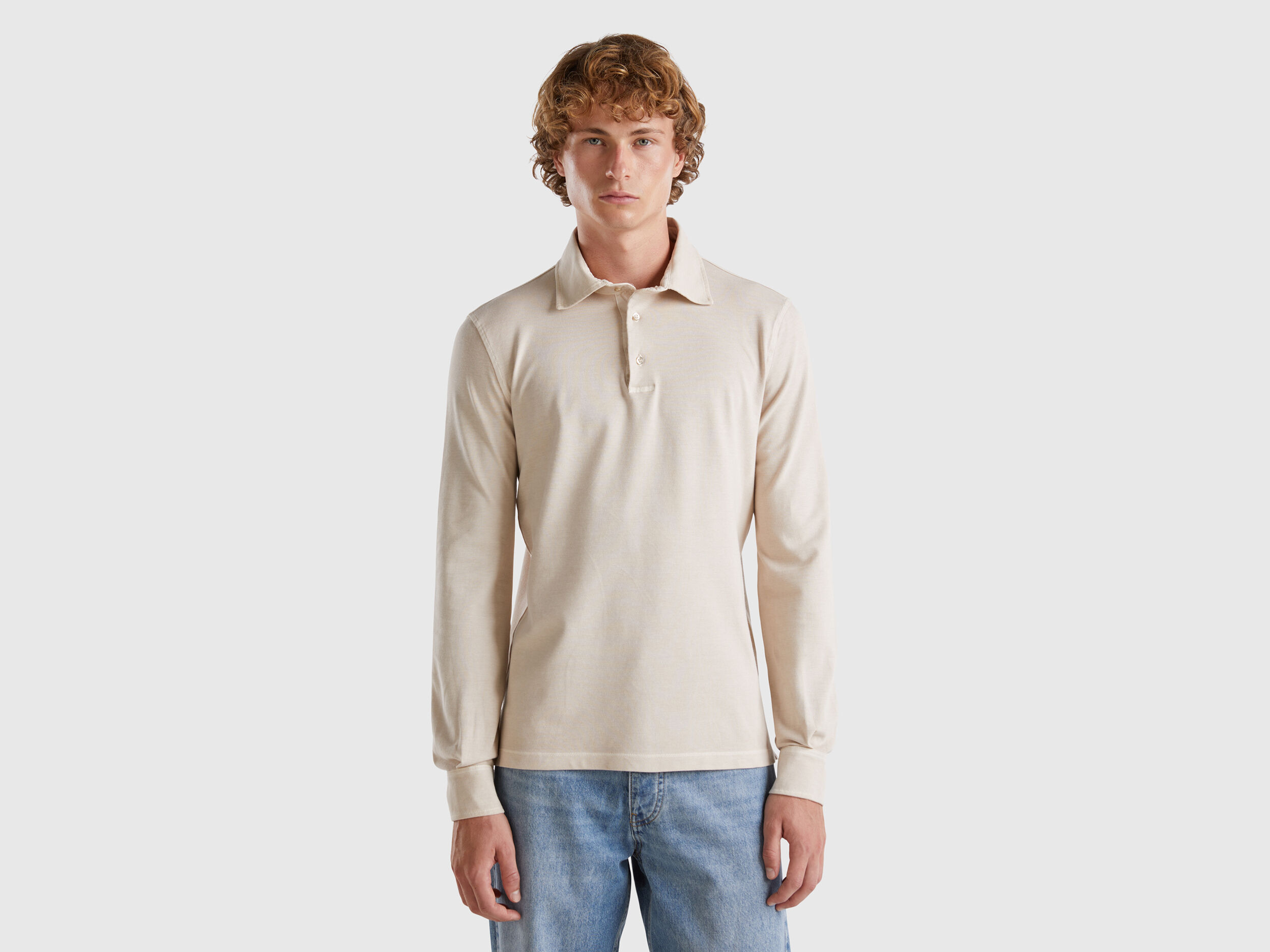 Benetton long sleeve polo outlet