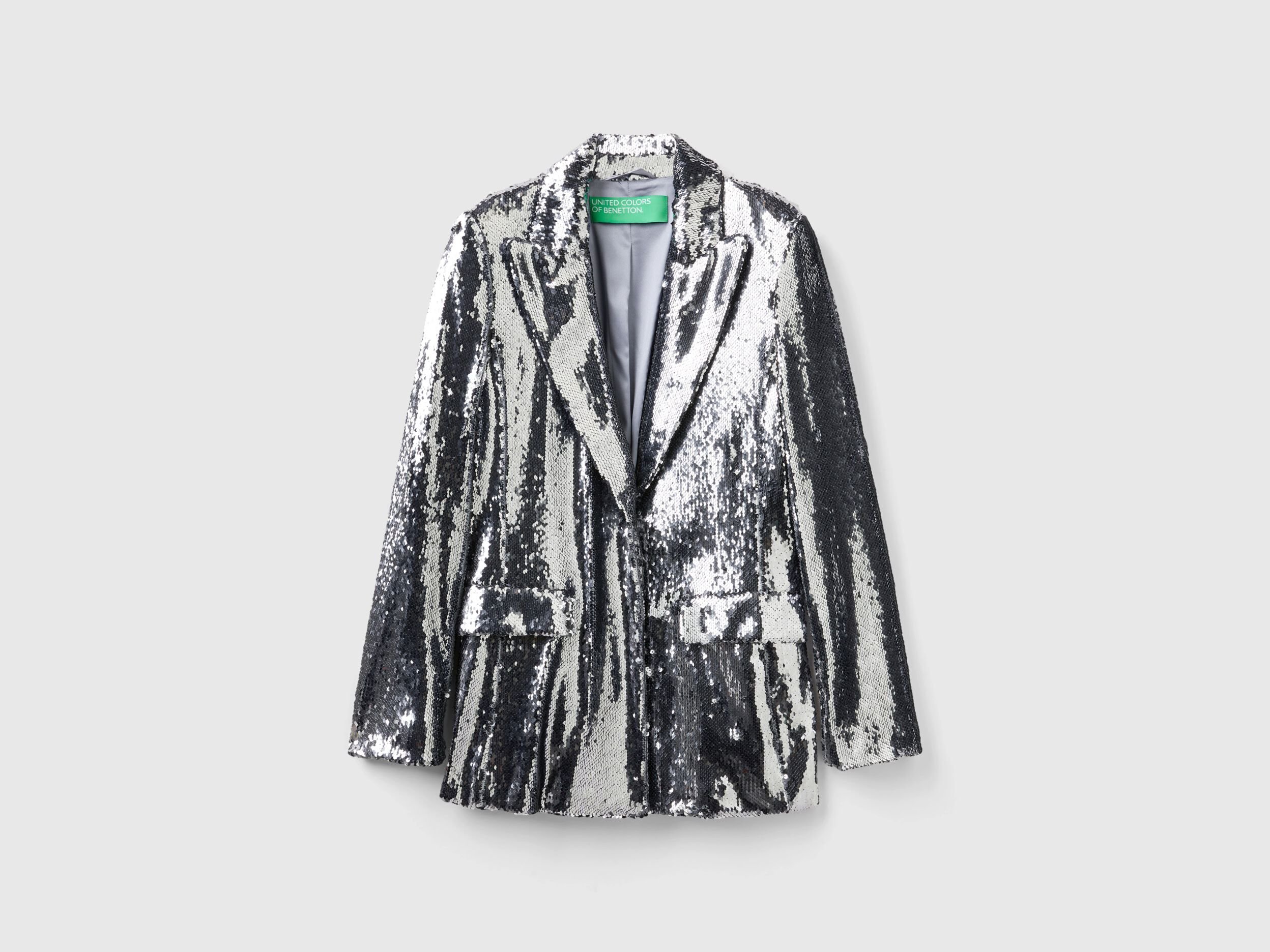 Blazer with sequins Silver Benetton