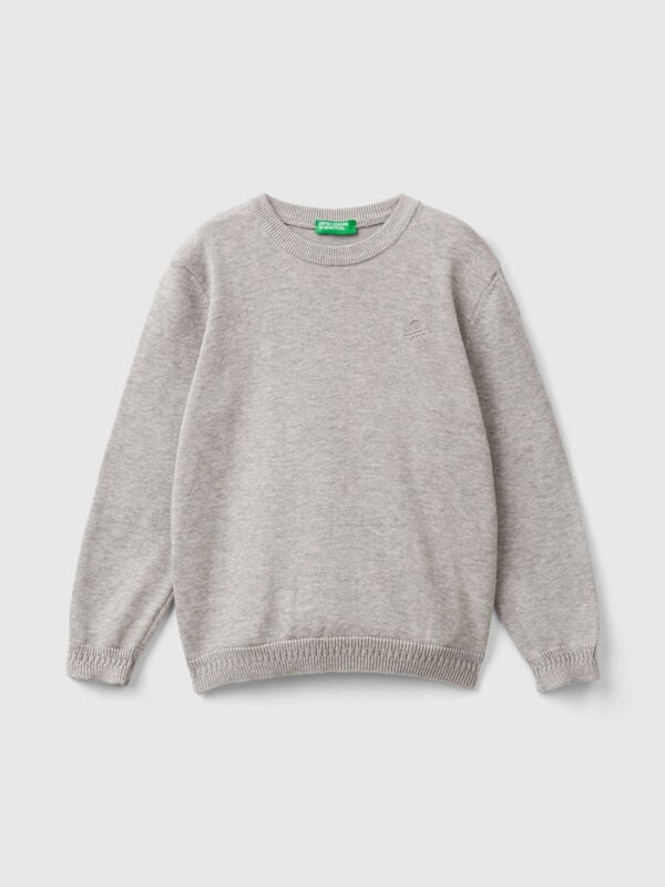 Sweater in pure cotton with logo Junior Boy