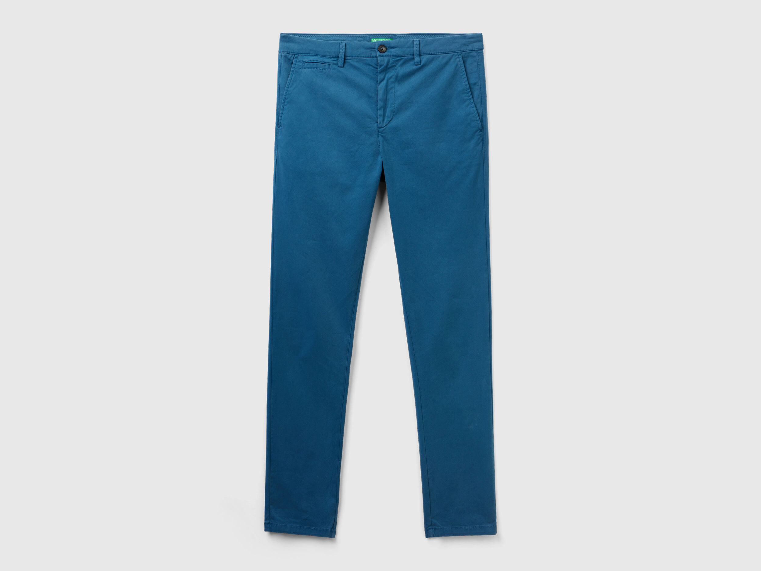 Air force blue slim fit chinos Air Force Blue Benetton