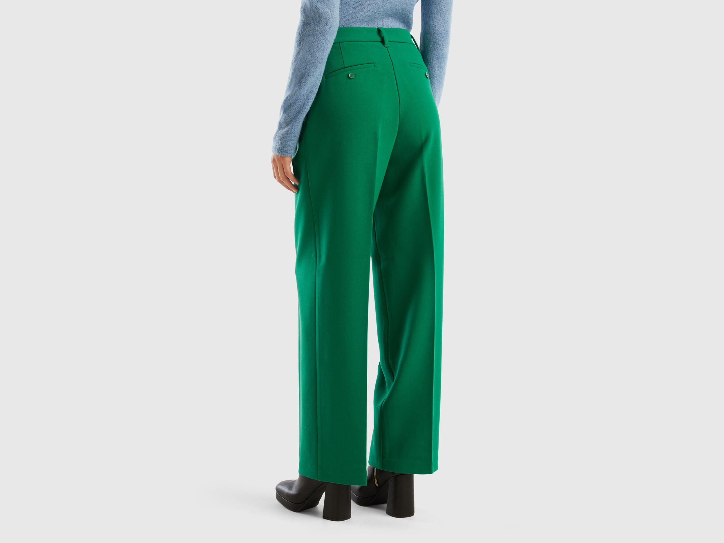 Ladies green trousers clearance