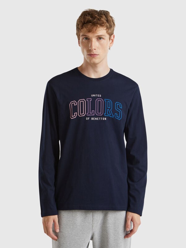 Long sleeve t-shirt with logo print Men