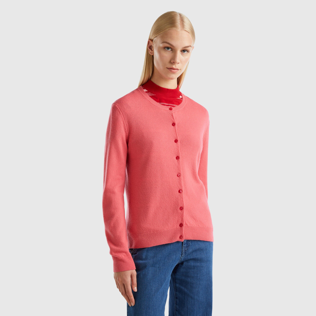 Benetton round neck sale cardigan