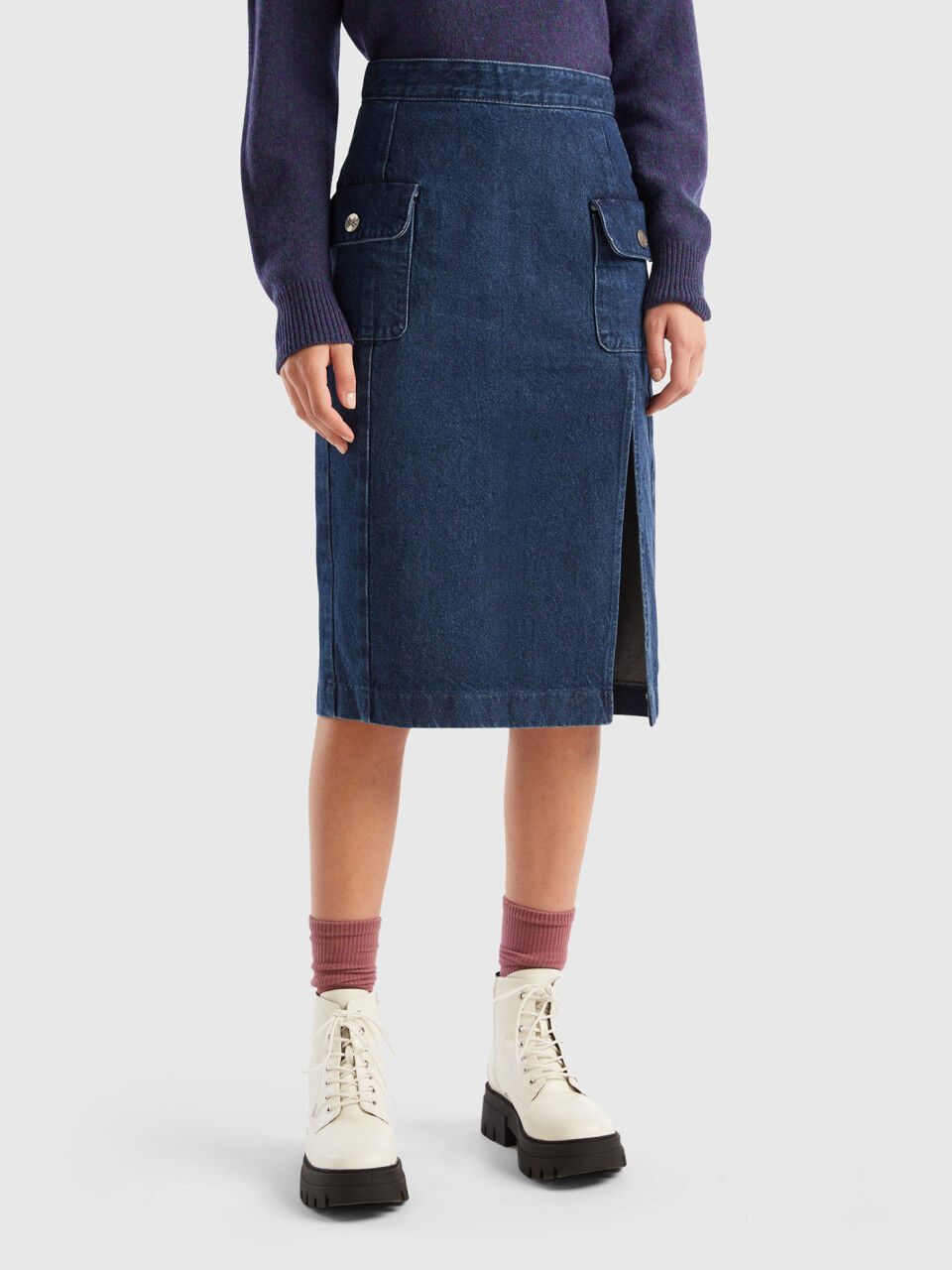 Benetton gonna clearance jeans
