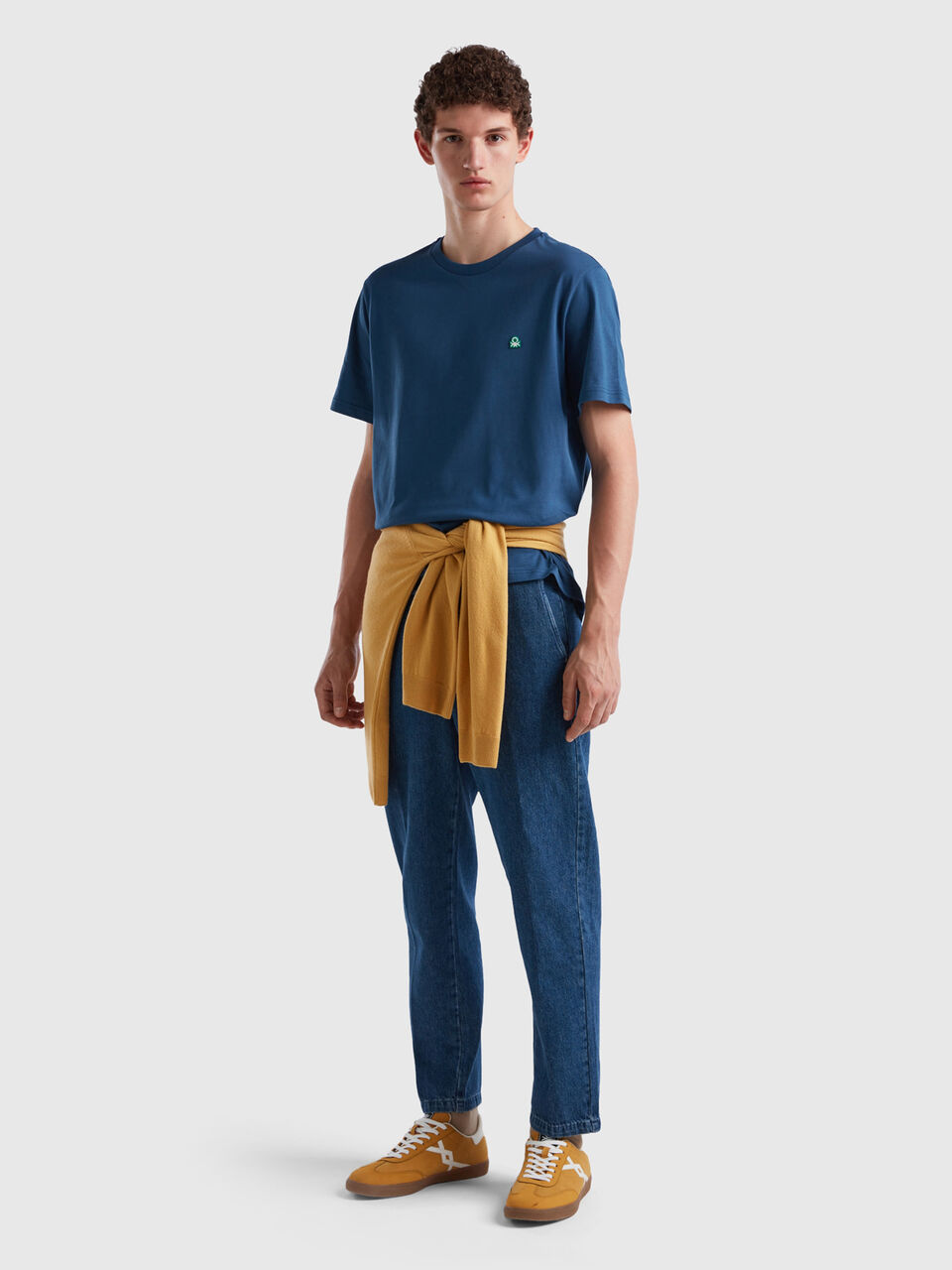 cotton | Force organic Blue 100% Benetton Air t-shirt - basic