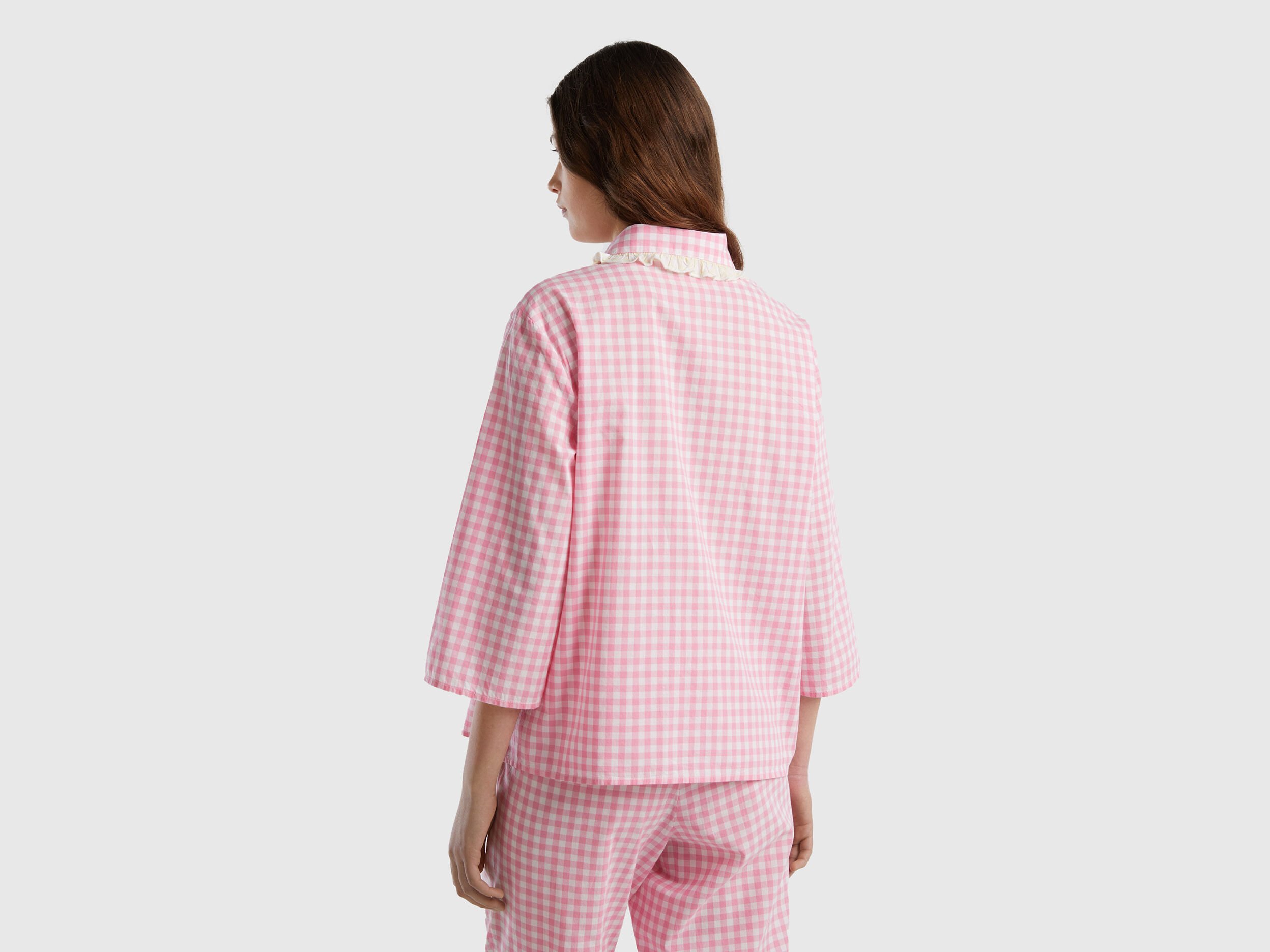 Vichy check pattern pyjama jacket