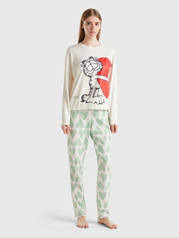 Trousers with heart print Women