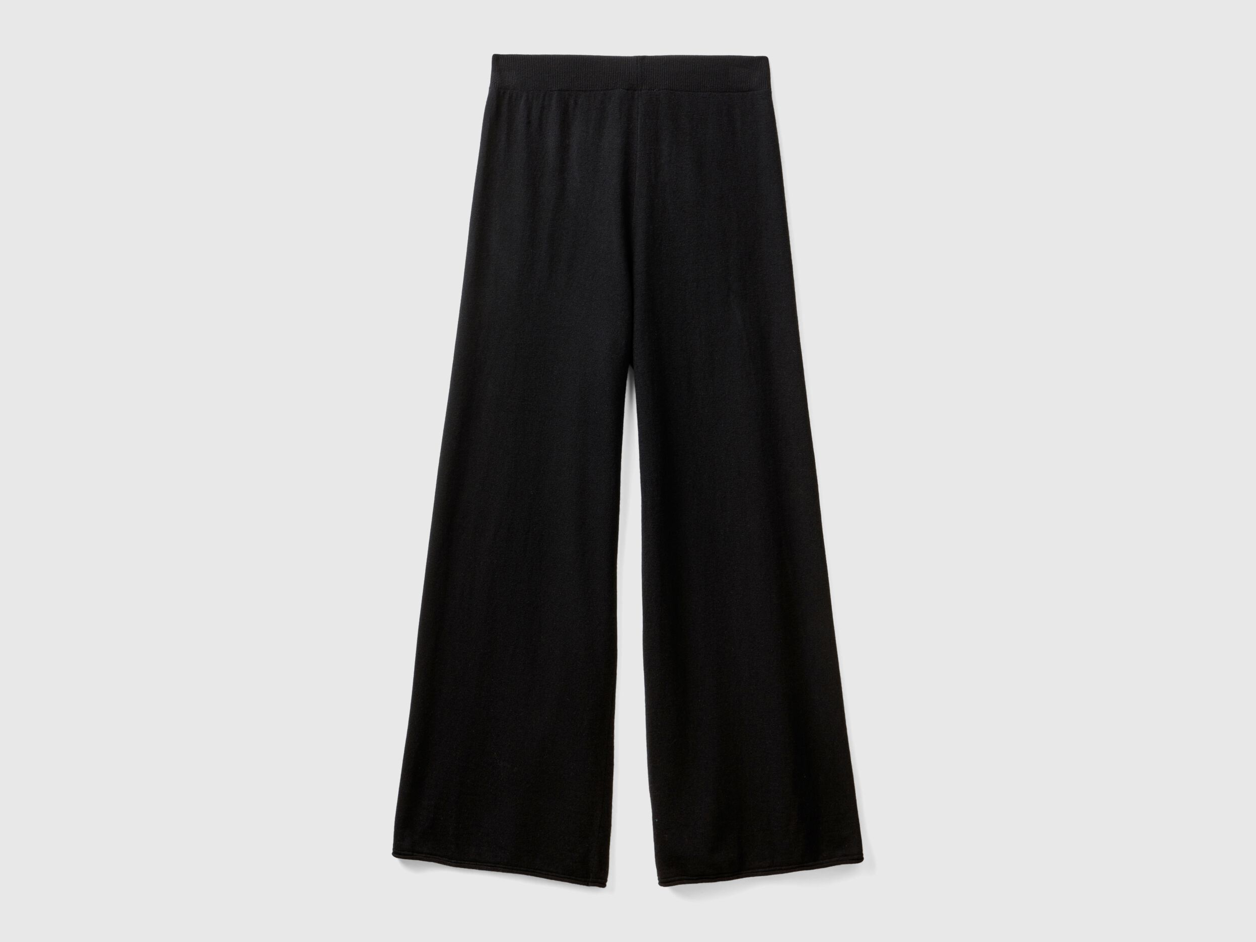 Super130's WORSTED WOOL WIDE SLACKS｜BLACK – Cornier