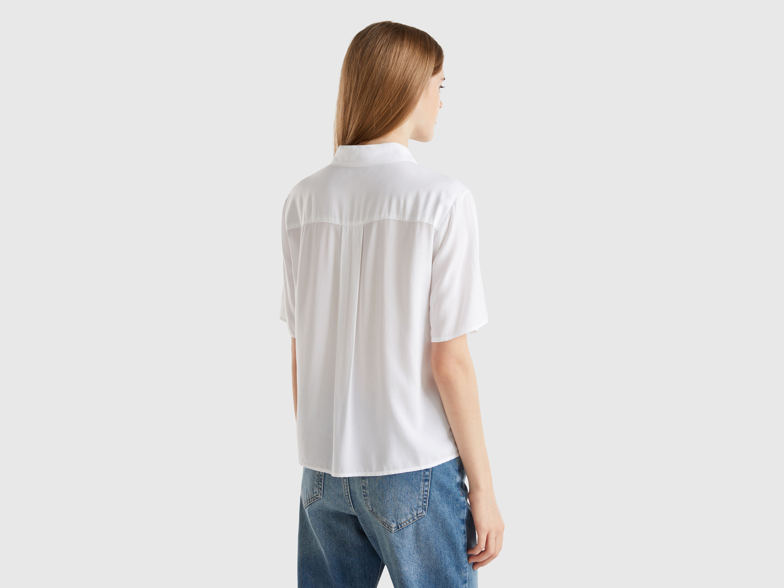 Camisa blanca benetton discount