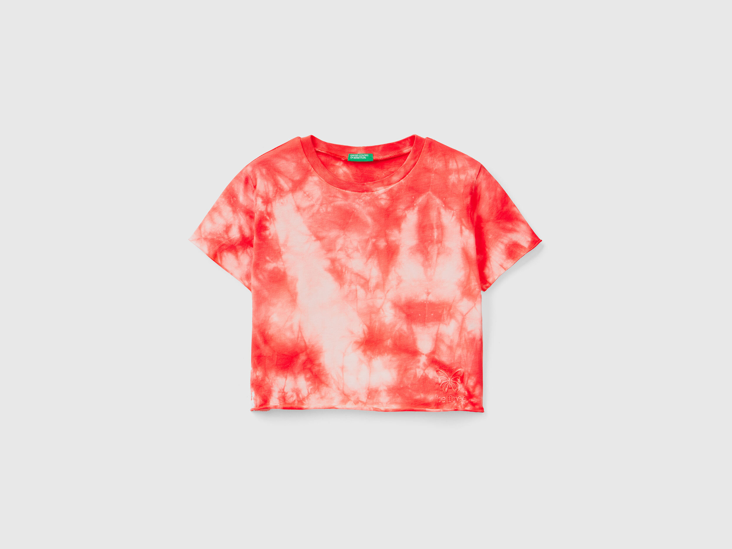 Tie-dye t-shirt with embroidery