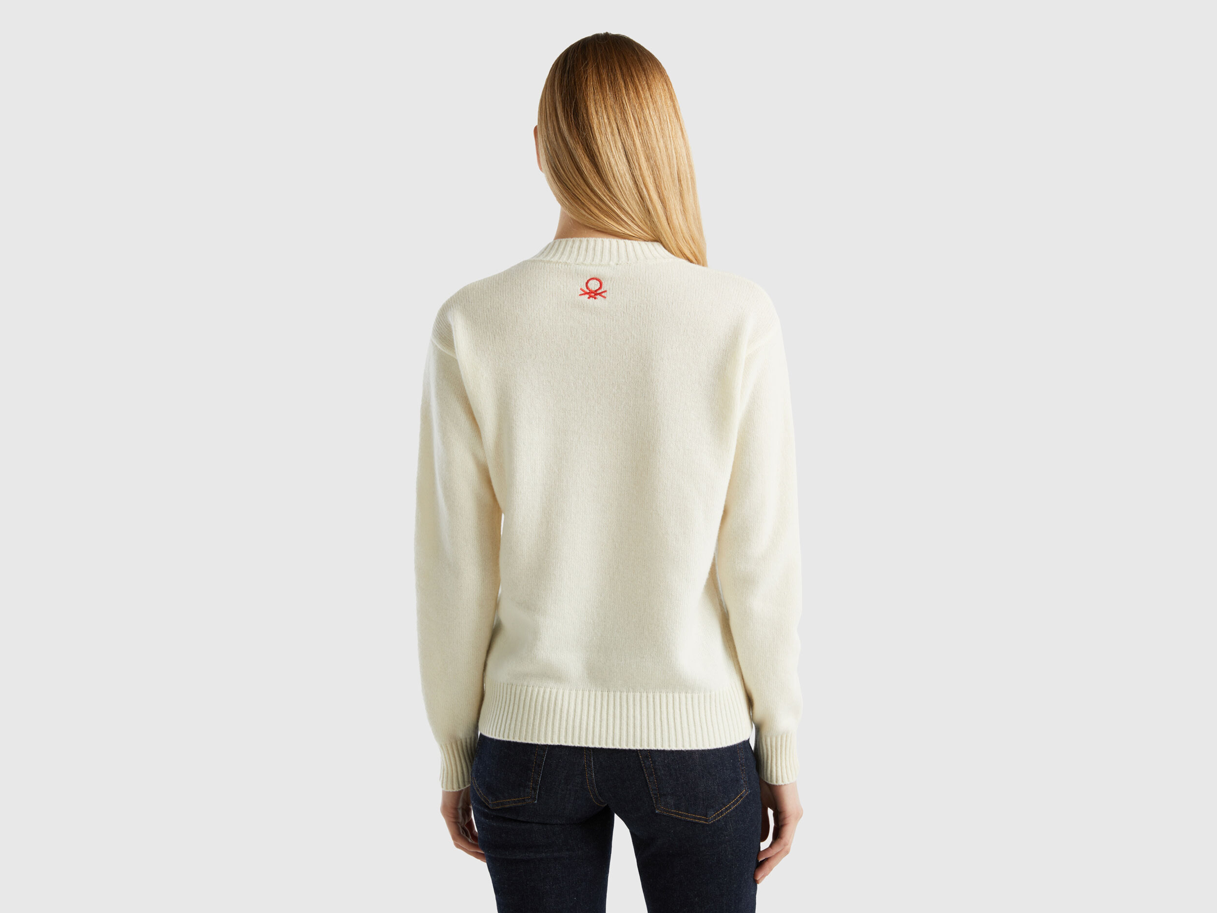 Benetton best sale jacquard sweater
