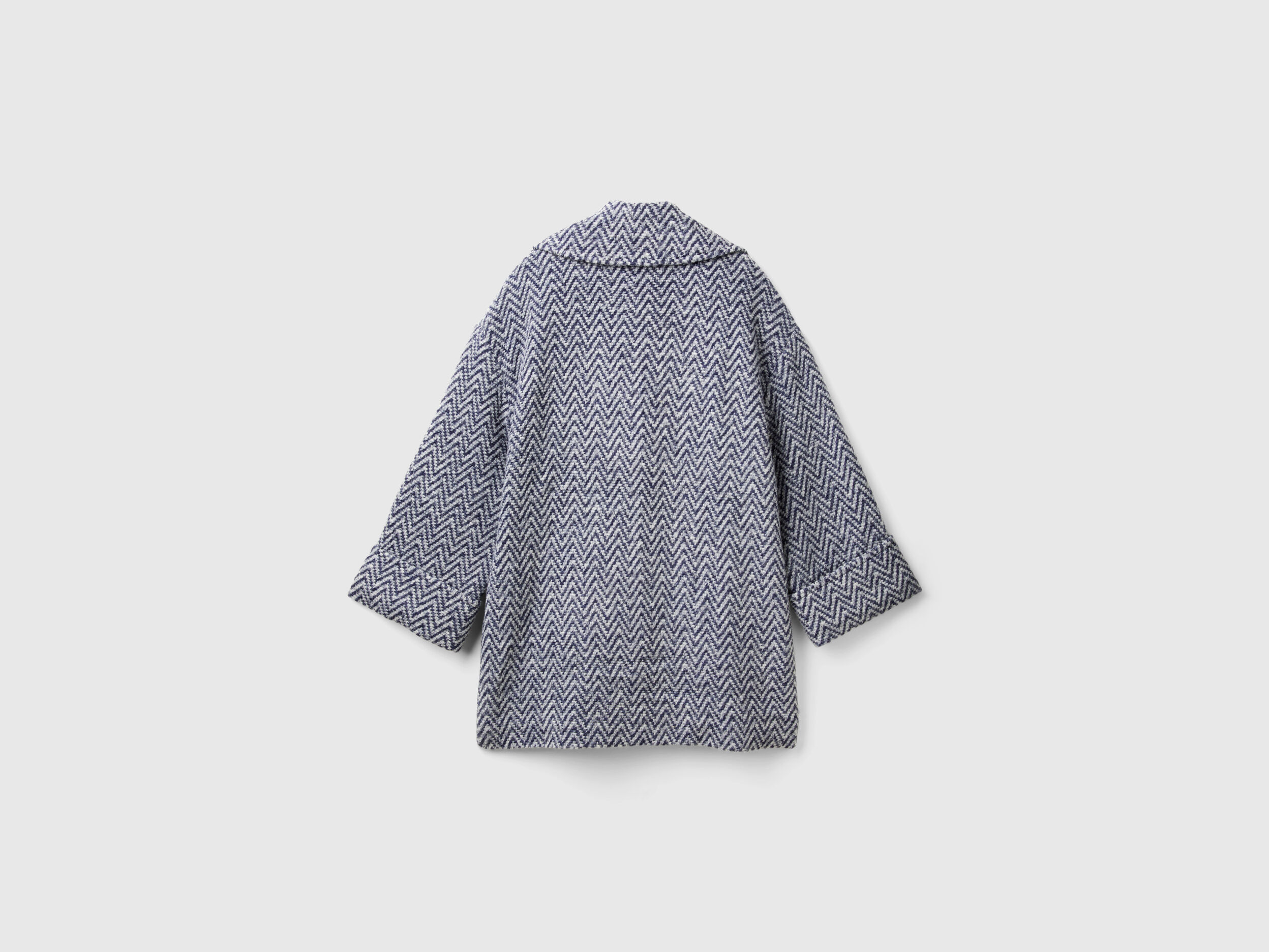 某メーカー coat oversized Double-breasted - Benetton | Blue Dark ジャケット・アウター
