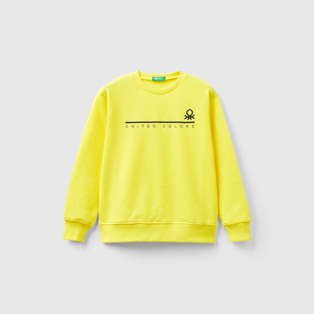 United colors of benetton yellow sweatshirt top
