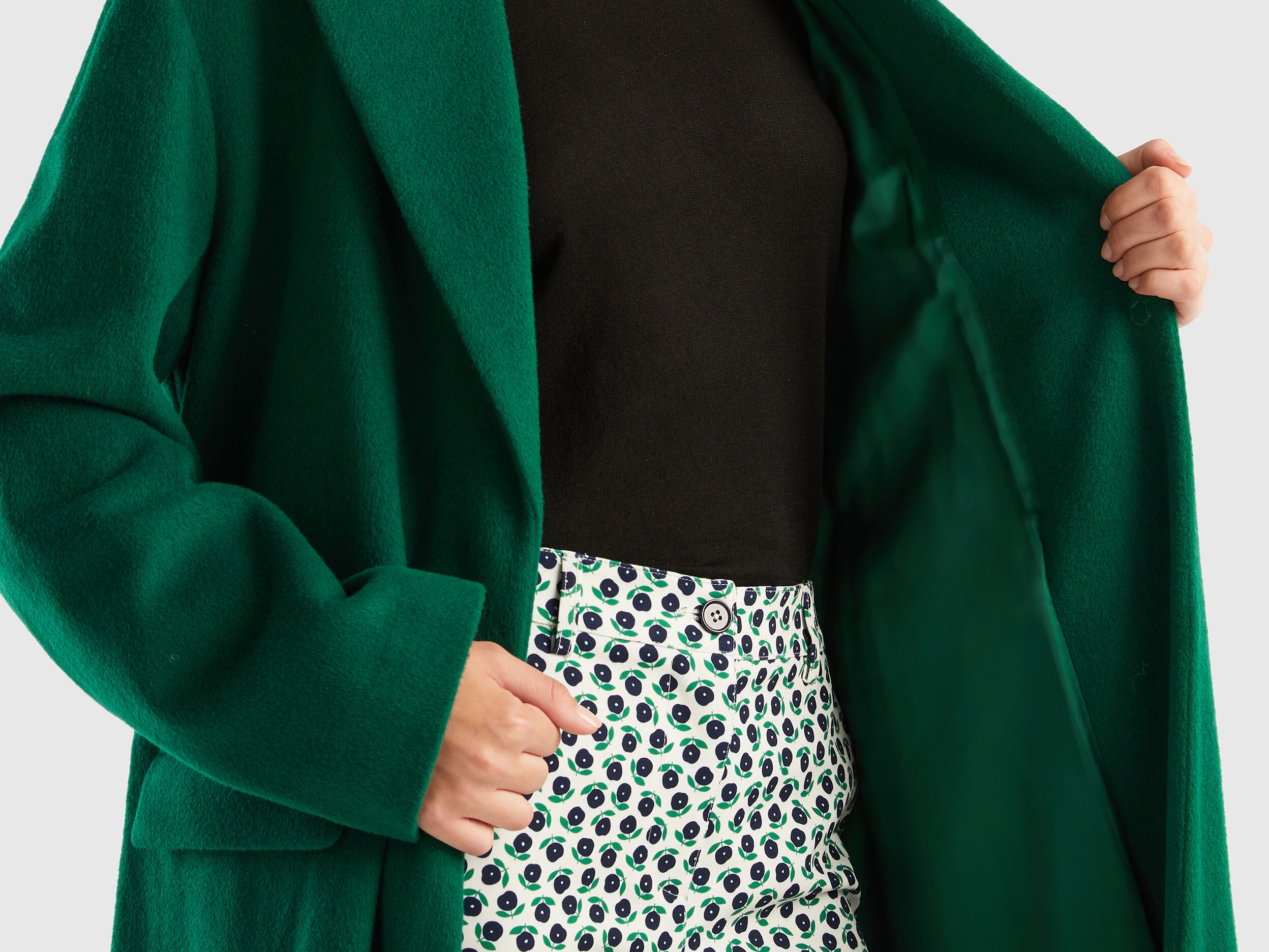 Benetton green sale coat