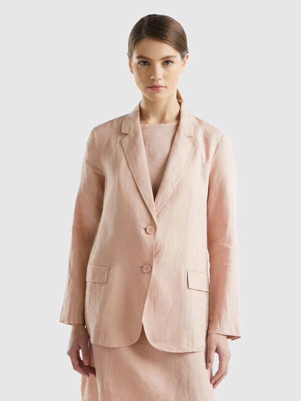 Blazer in pure linen Women