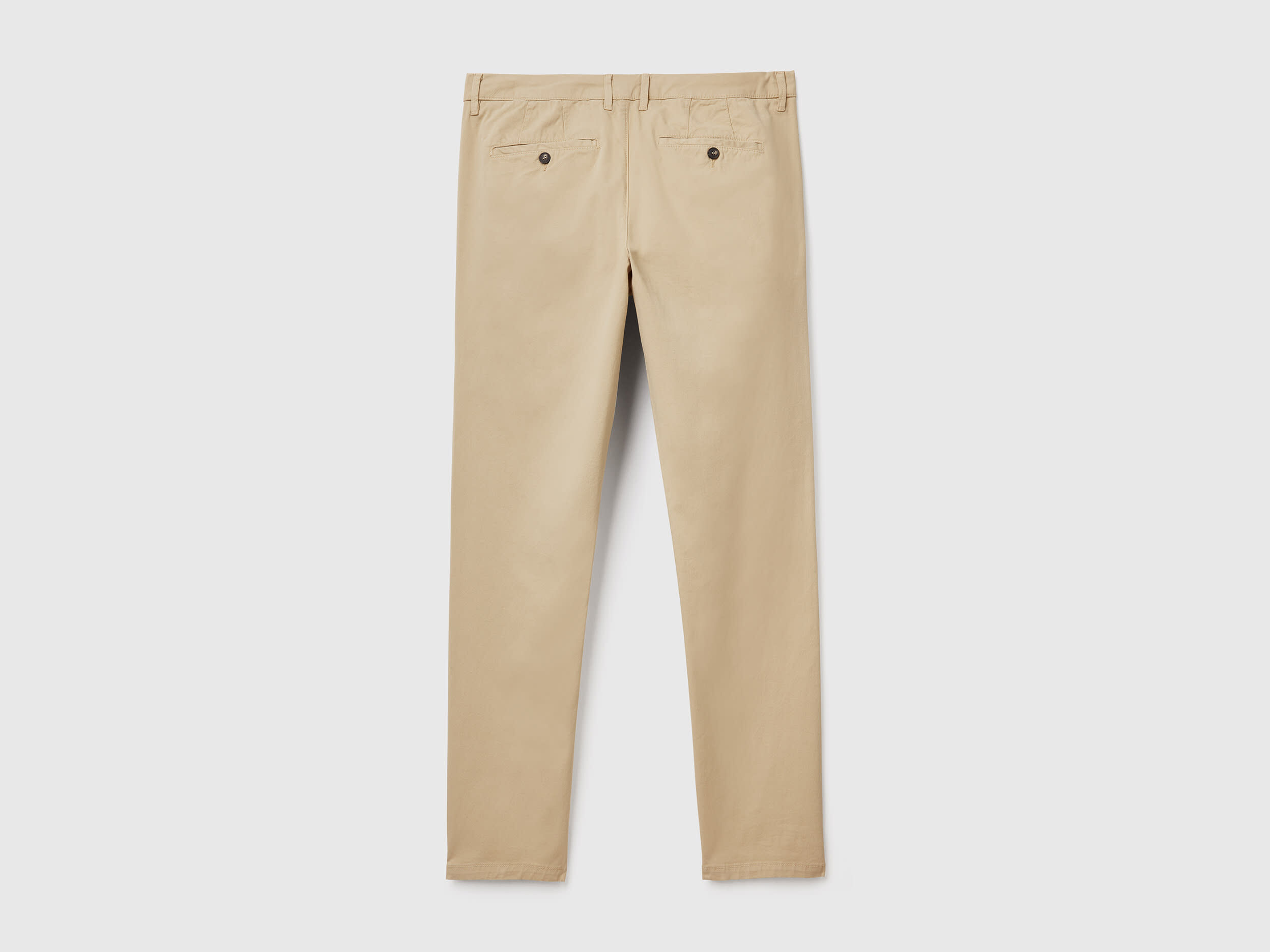 Beige slim fit chinos - Beige | Benetton