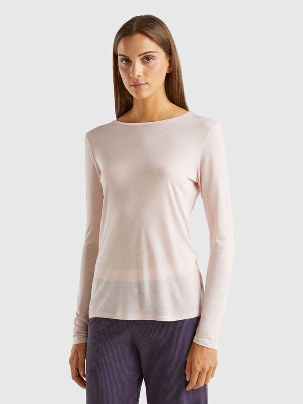 T-shirt in viscose and wool blend Women