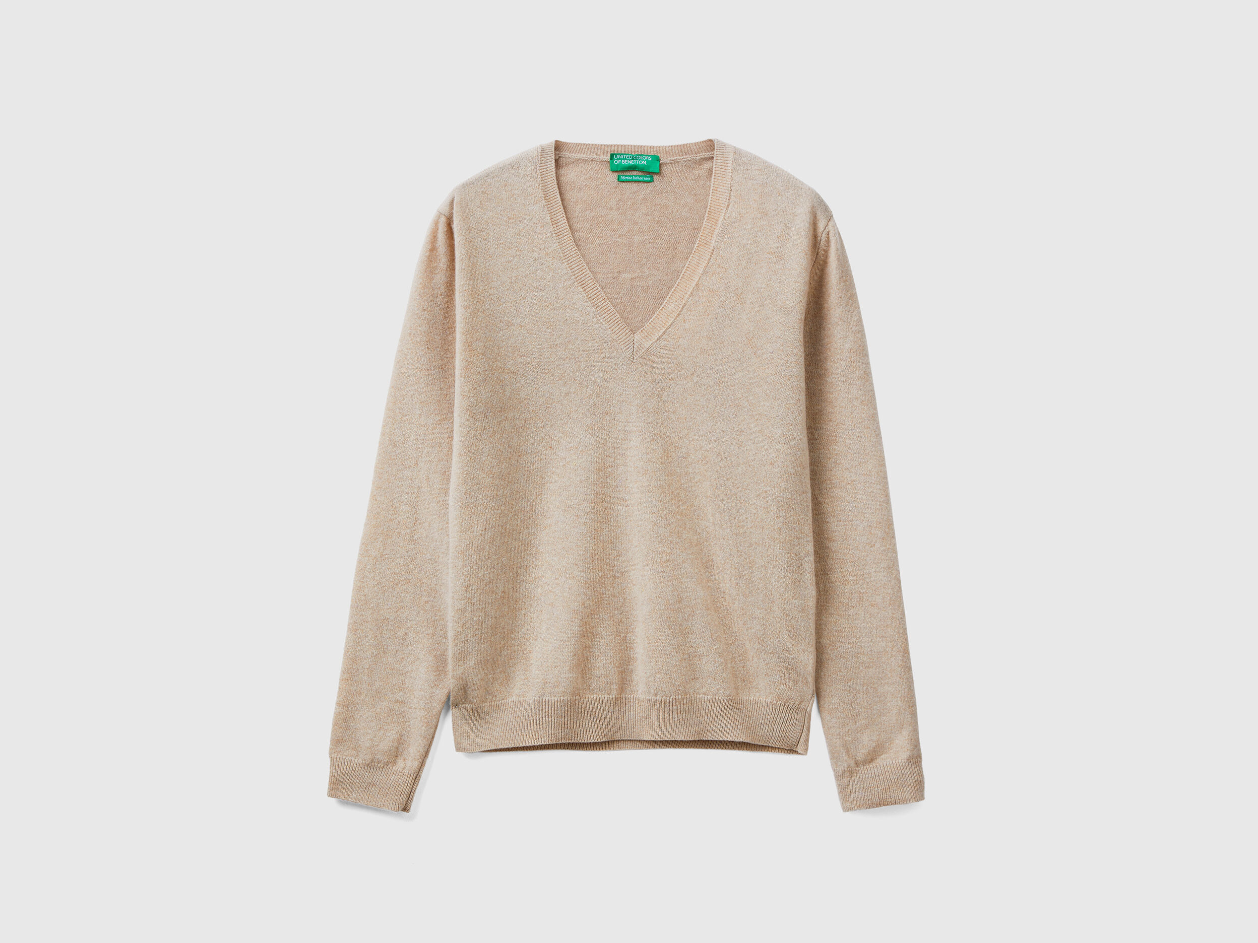 Benetton v neck sweater best sale