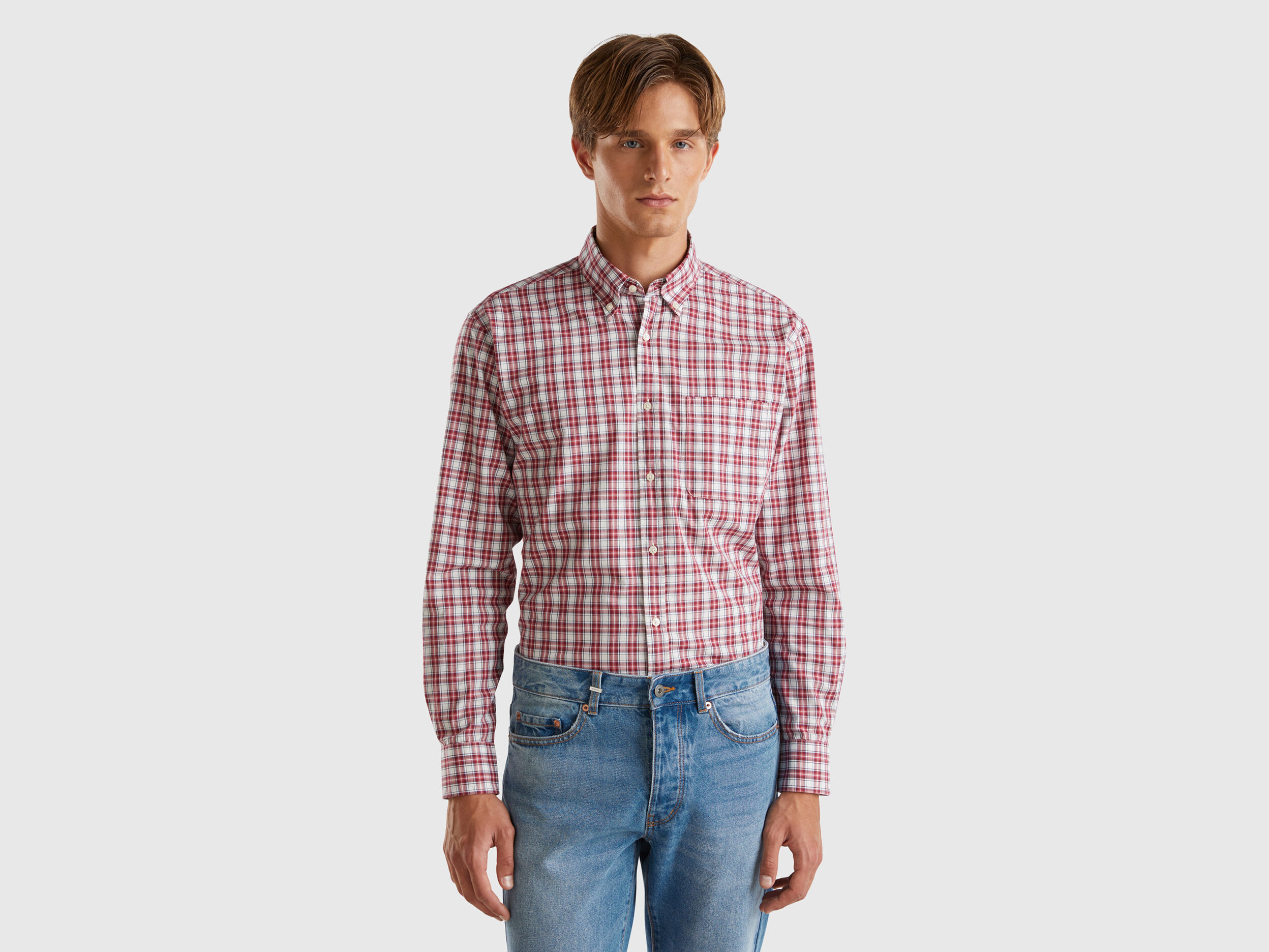 高速配送 button-down Check shirt Benetton | Multi-color - トップス