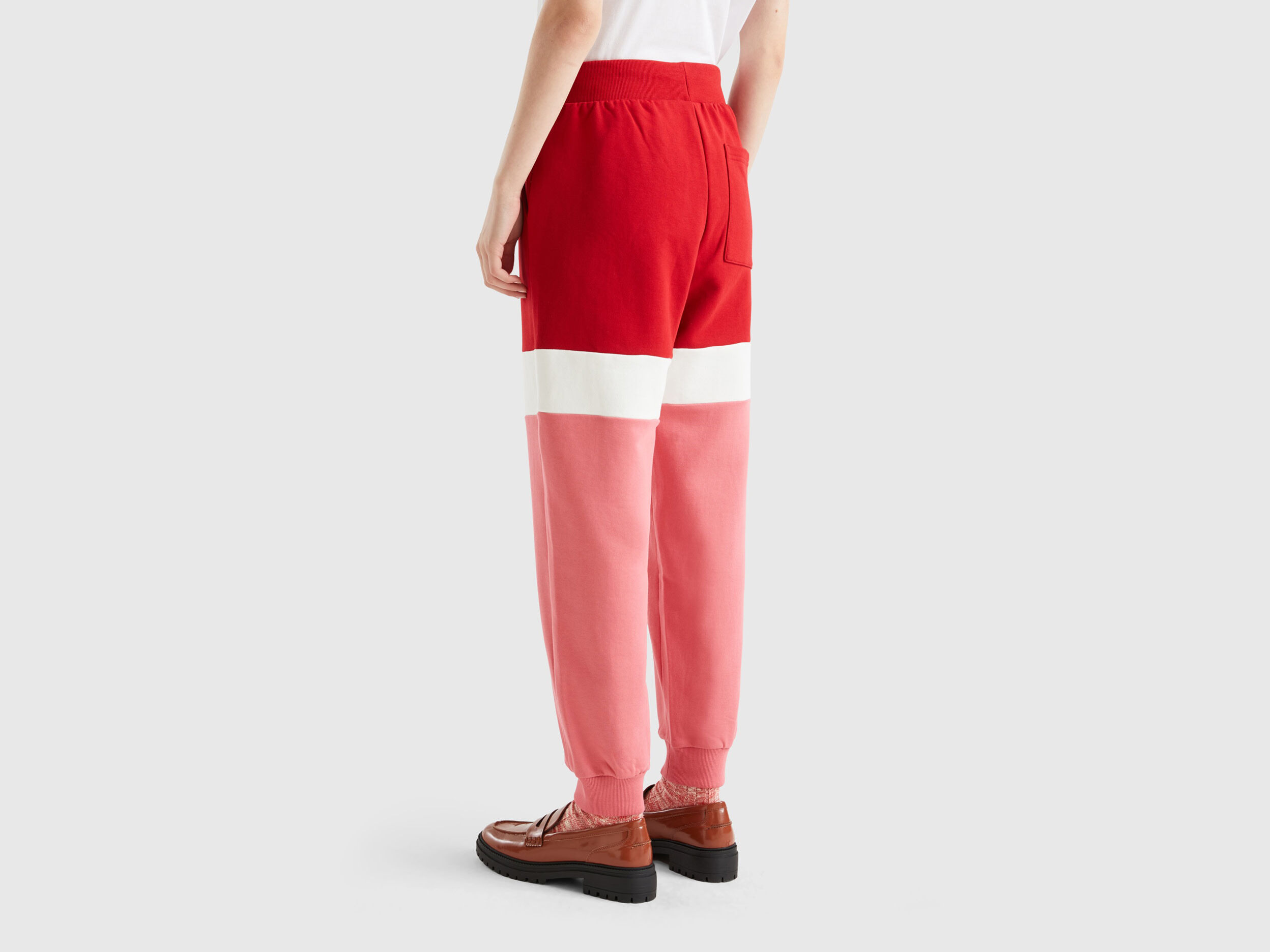 Pink and red joggers Red Benetton