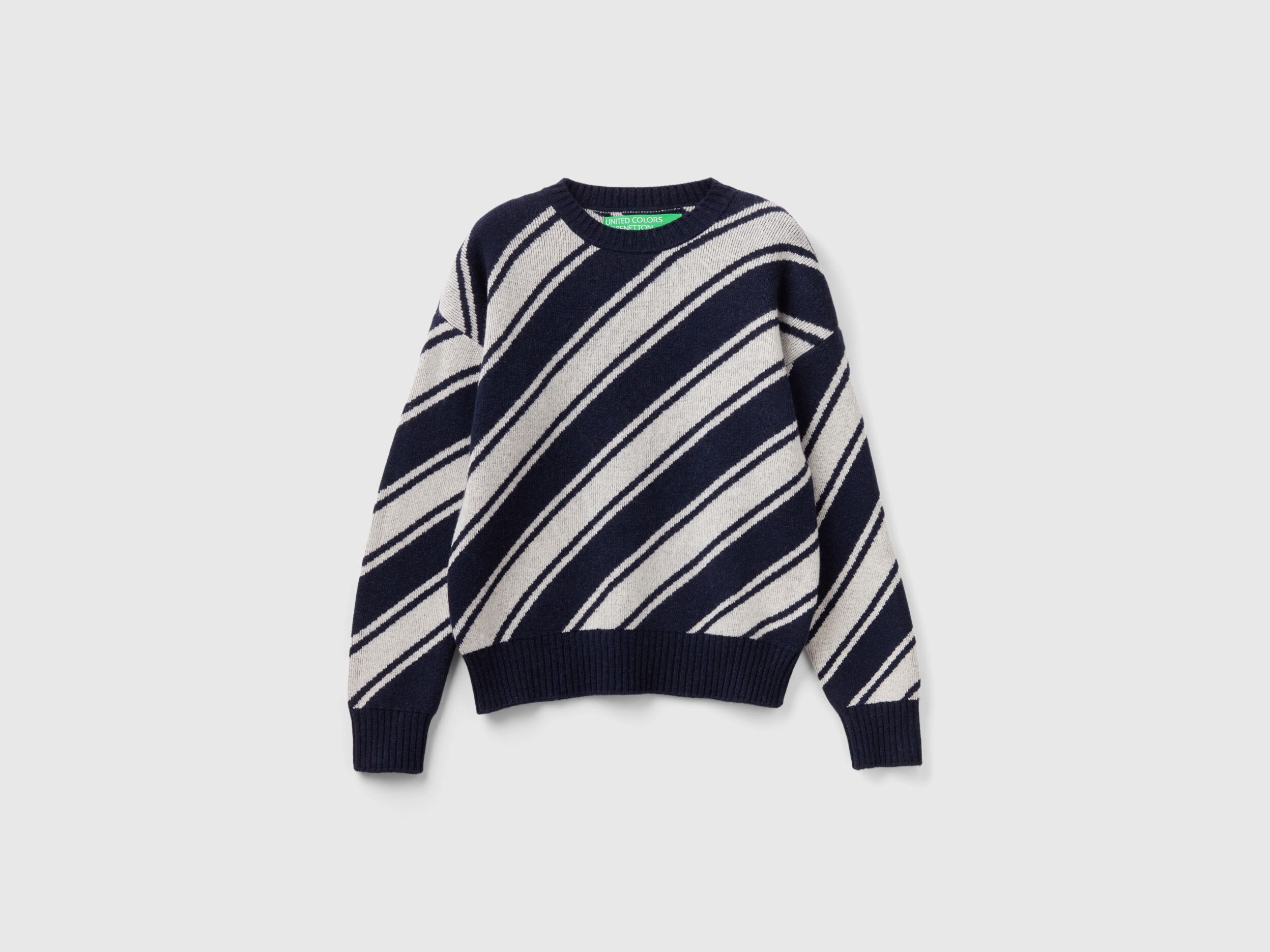 Benetton top striped sweatshirt