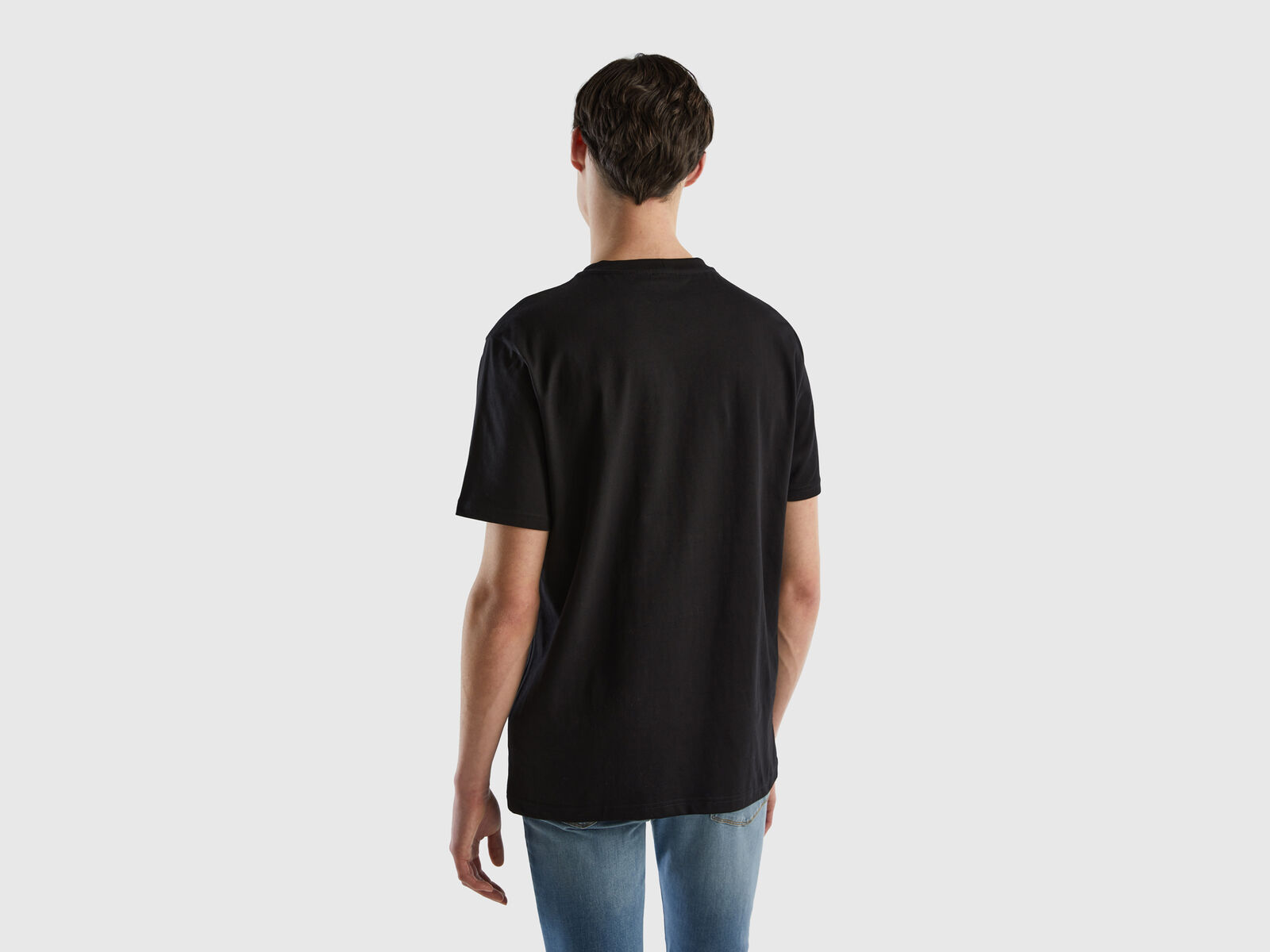 organic 100% cotton basic - Benetton Black | t-shirt