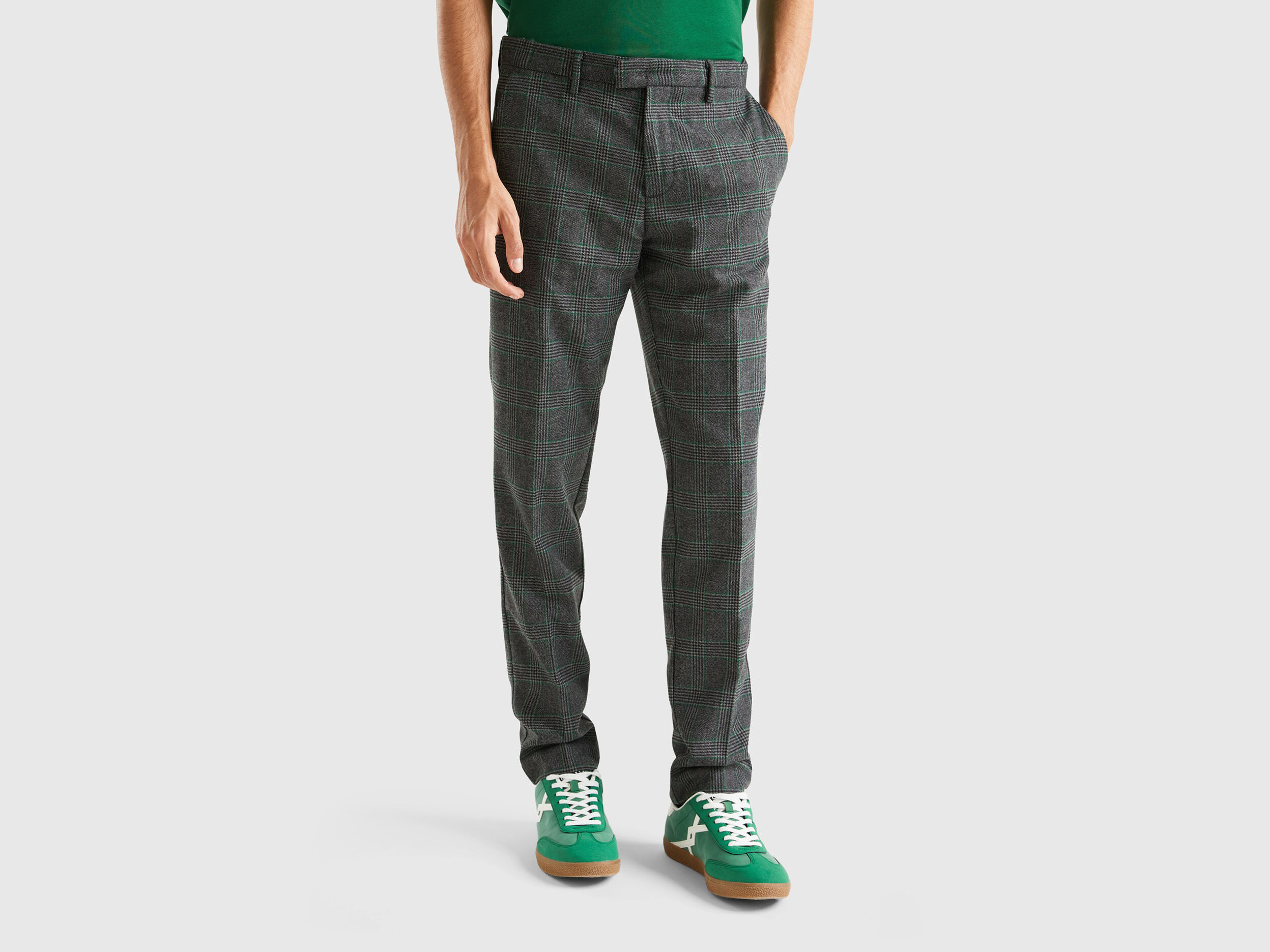 Benetton worker-style velvet trousers - 4tvcce028_901