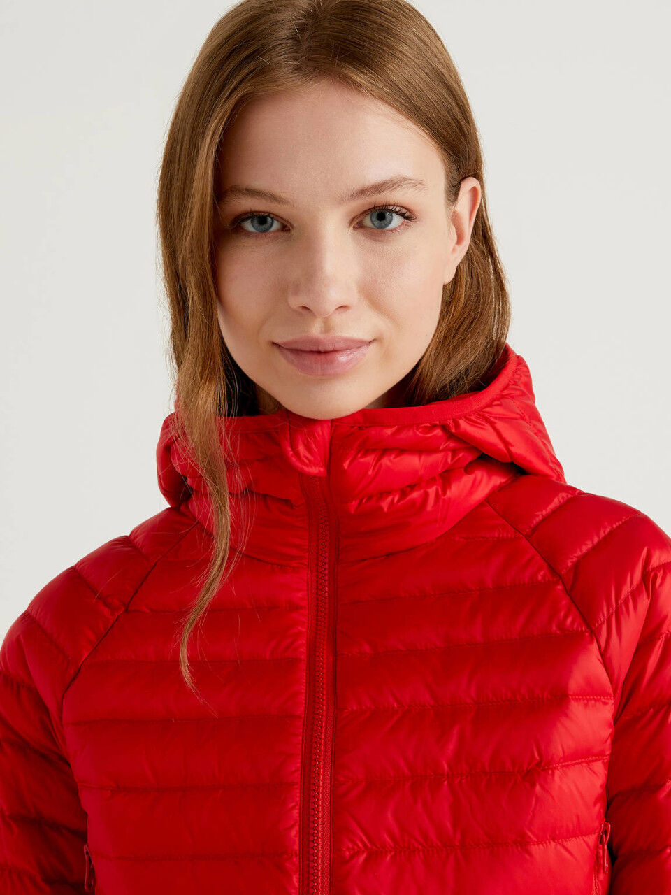 red puffer jacket women's