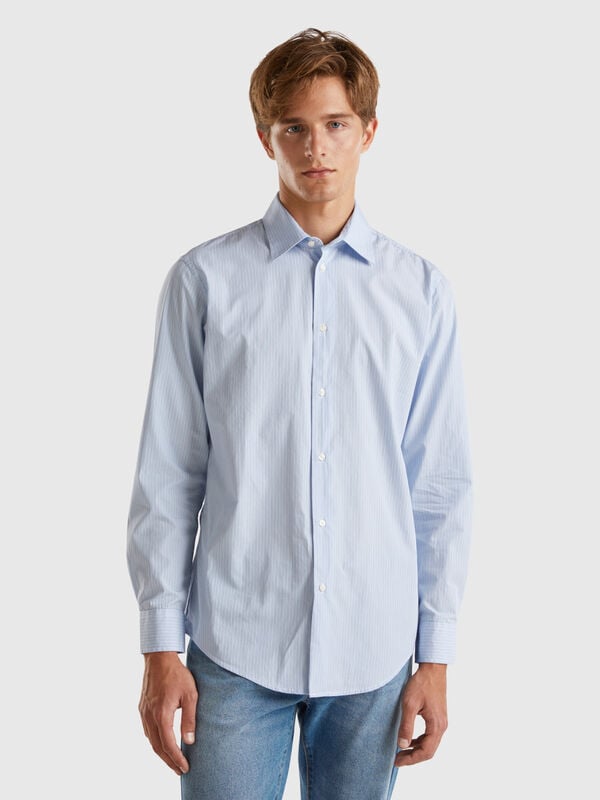 Patterned shirt in organic cotton Men