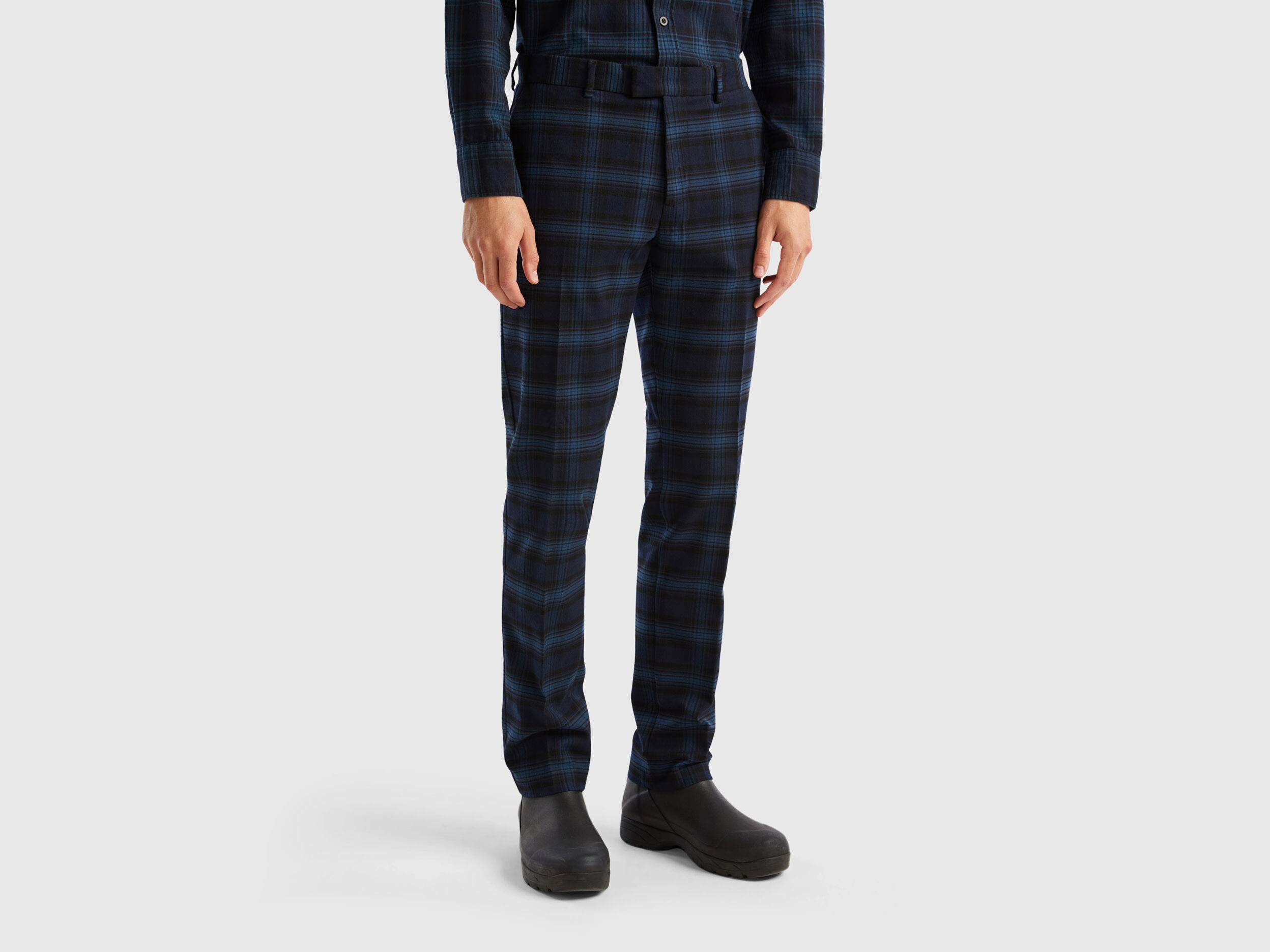 Skinny Tartan Trousers | boohooMAN USA