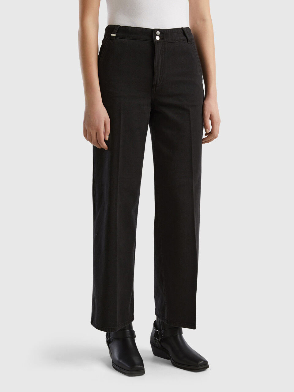 Women's New Colors of Benetton Straight Cut Corduroy Trousers Cord Pocket  Pants | eBay