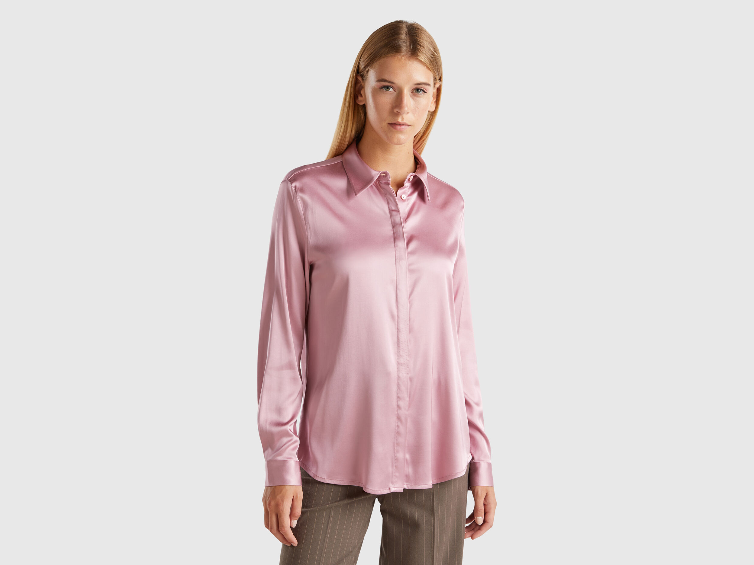 Camisa raso mujer discount