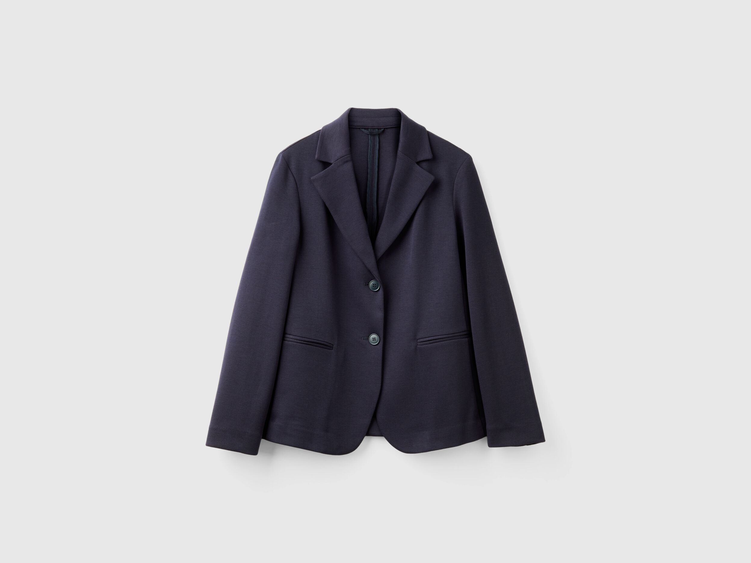 Blazer in cotton blend Dark Blue Benetton
