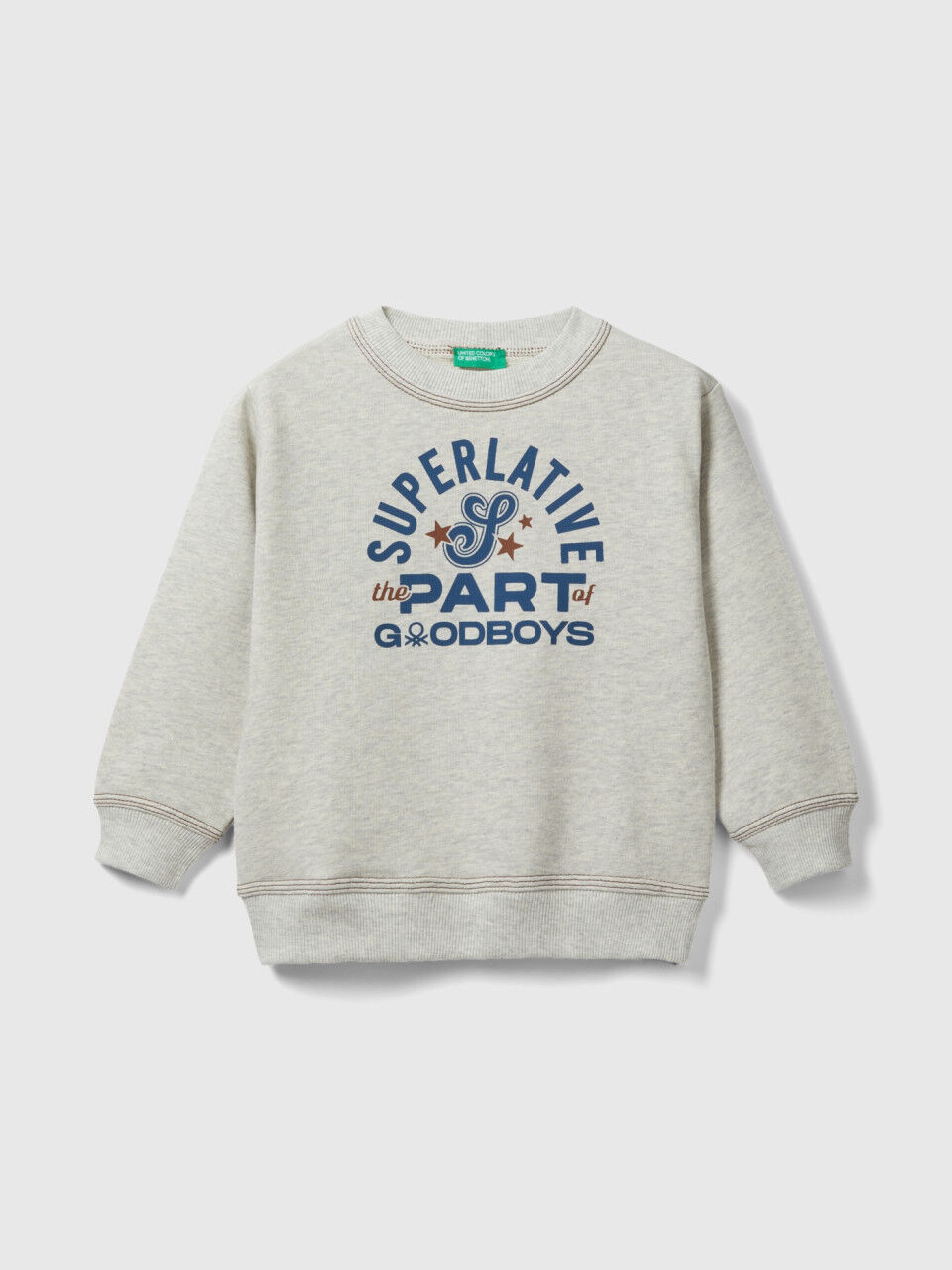 Kid Boys Sweatshirts without hood Collection 2023 Benetton