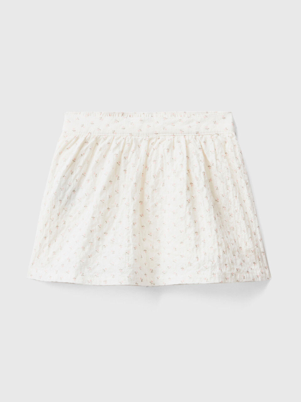 Floral skirt in stretch cotton