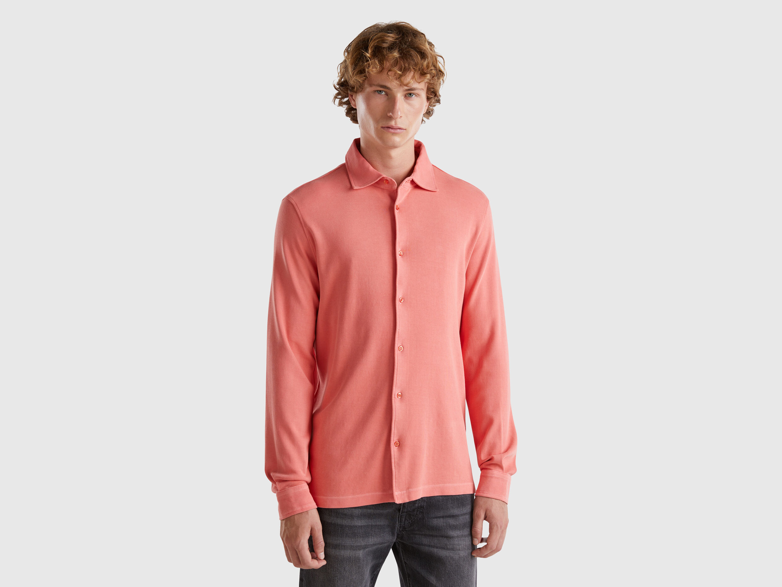 Solid color short sleeve button down shirts top