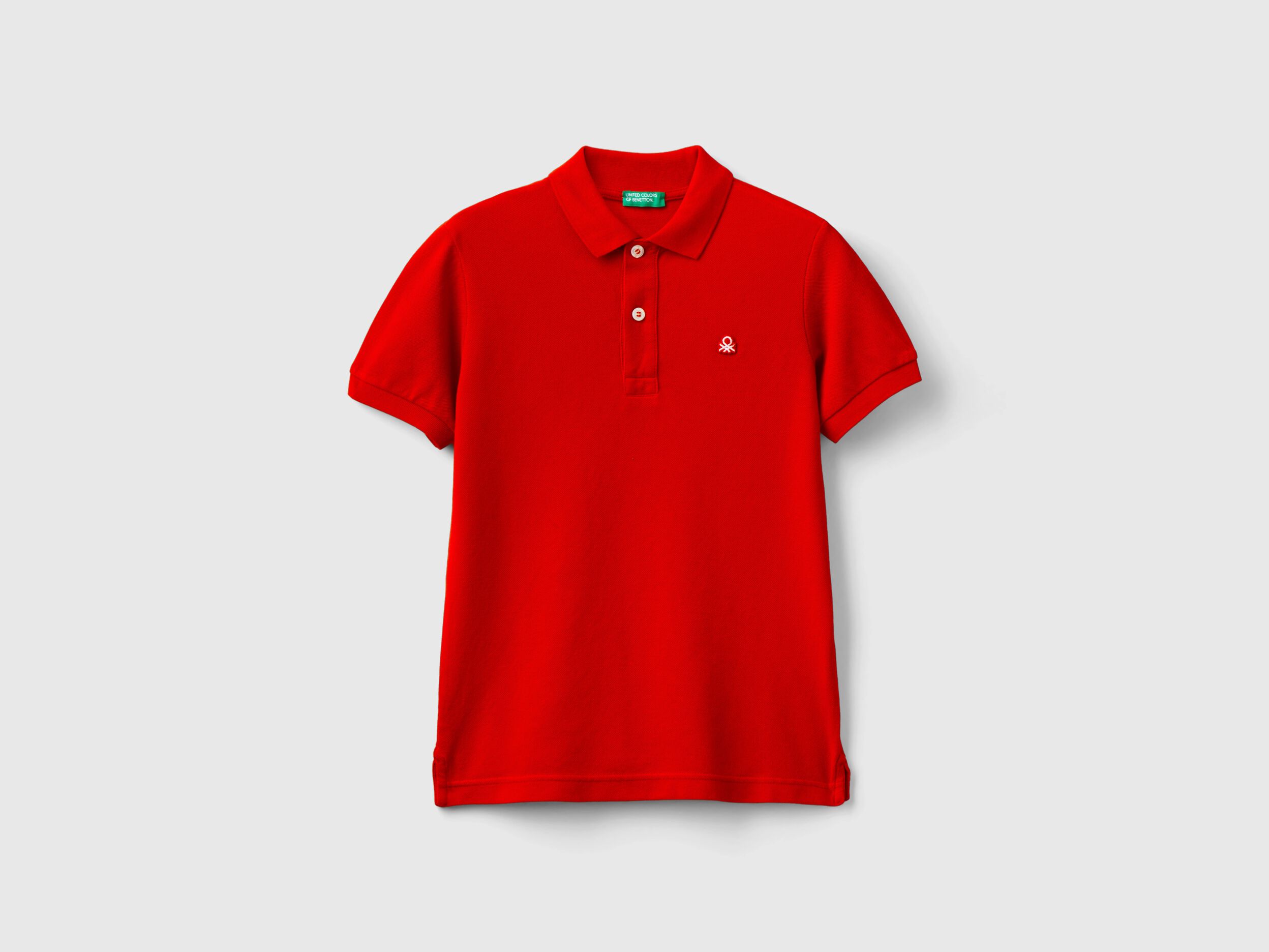Red slim fit polo shirt top