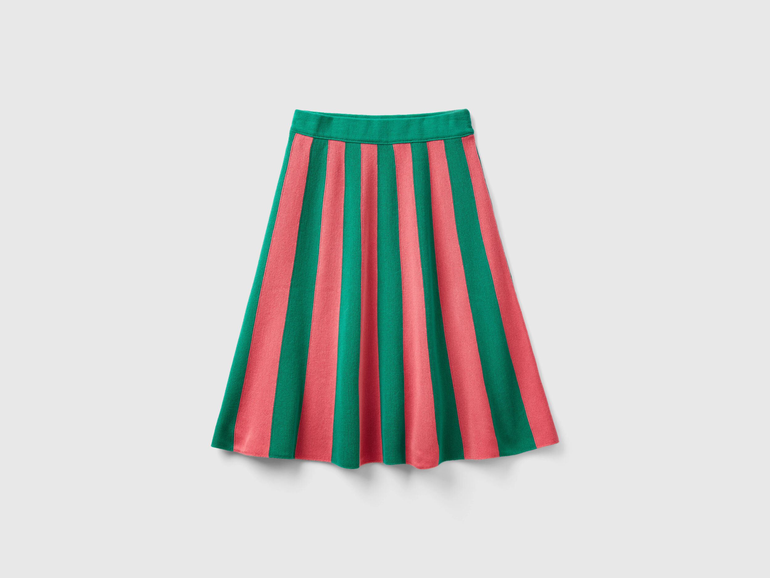 Vertical striped skirt red cheap