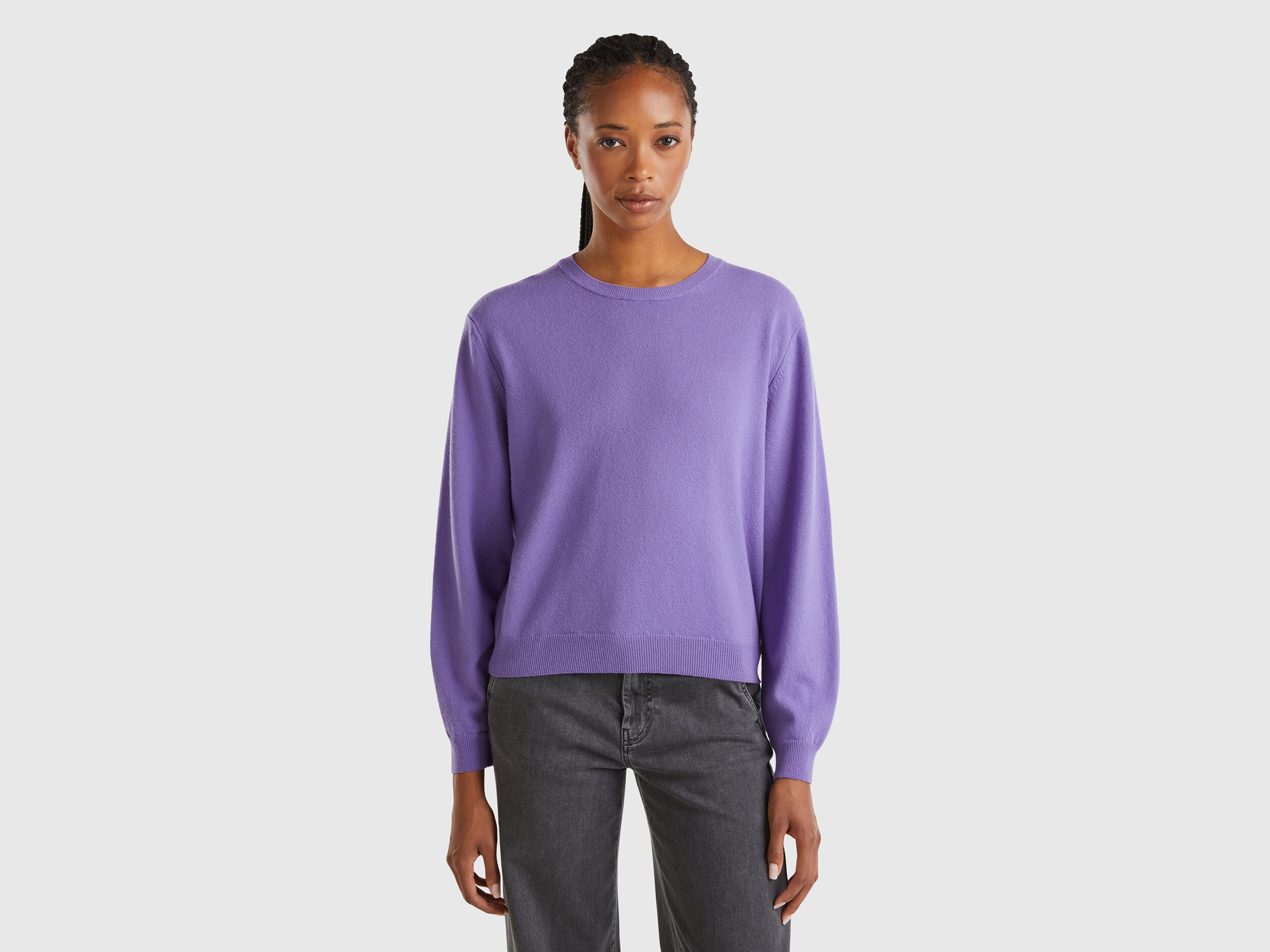 Purple wool sweater clearance