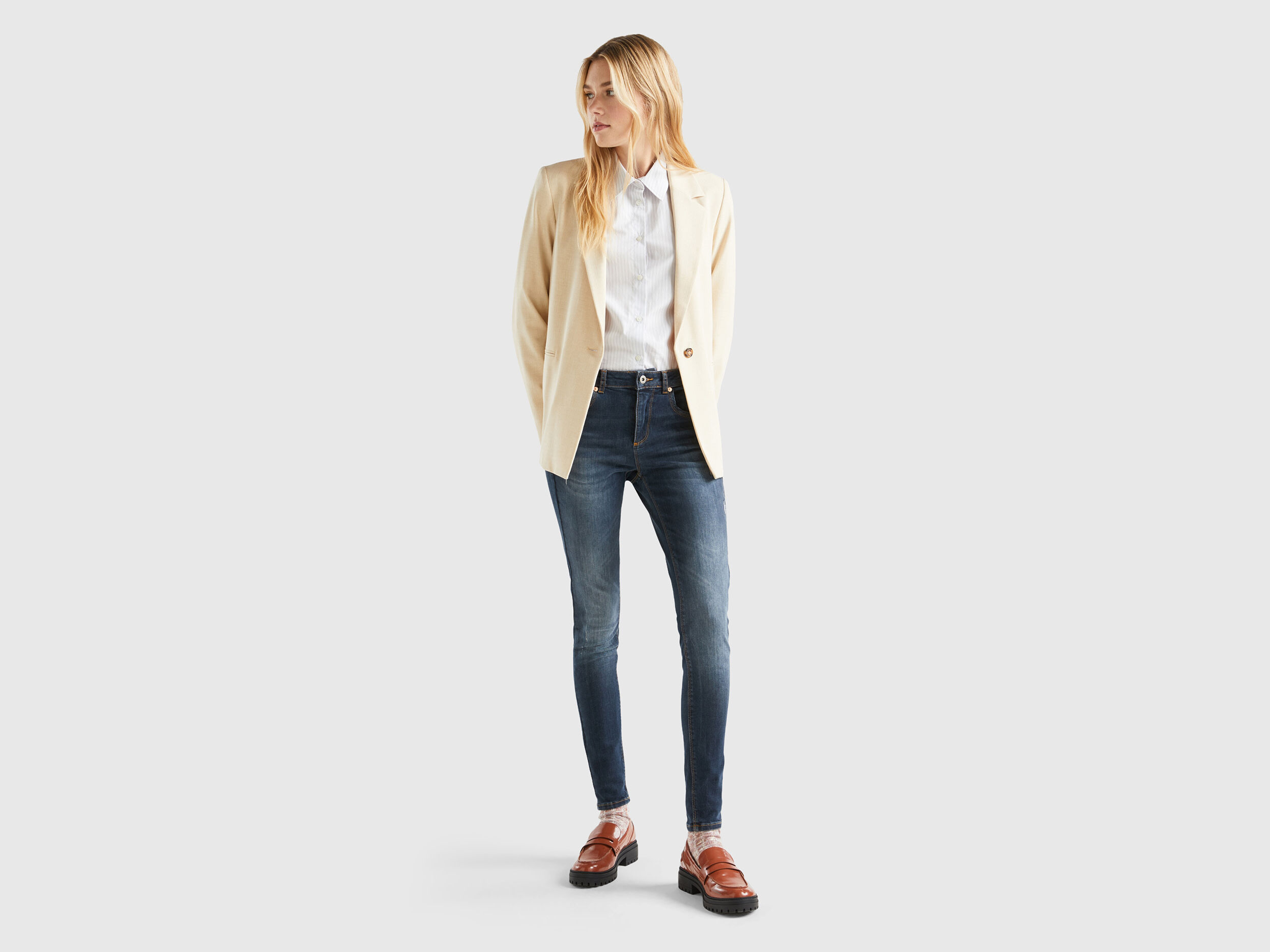Benetton jeans skinny hotsell pin up