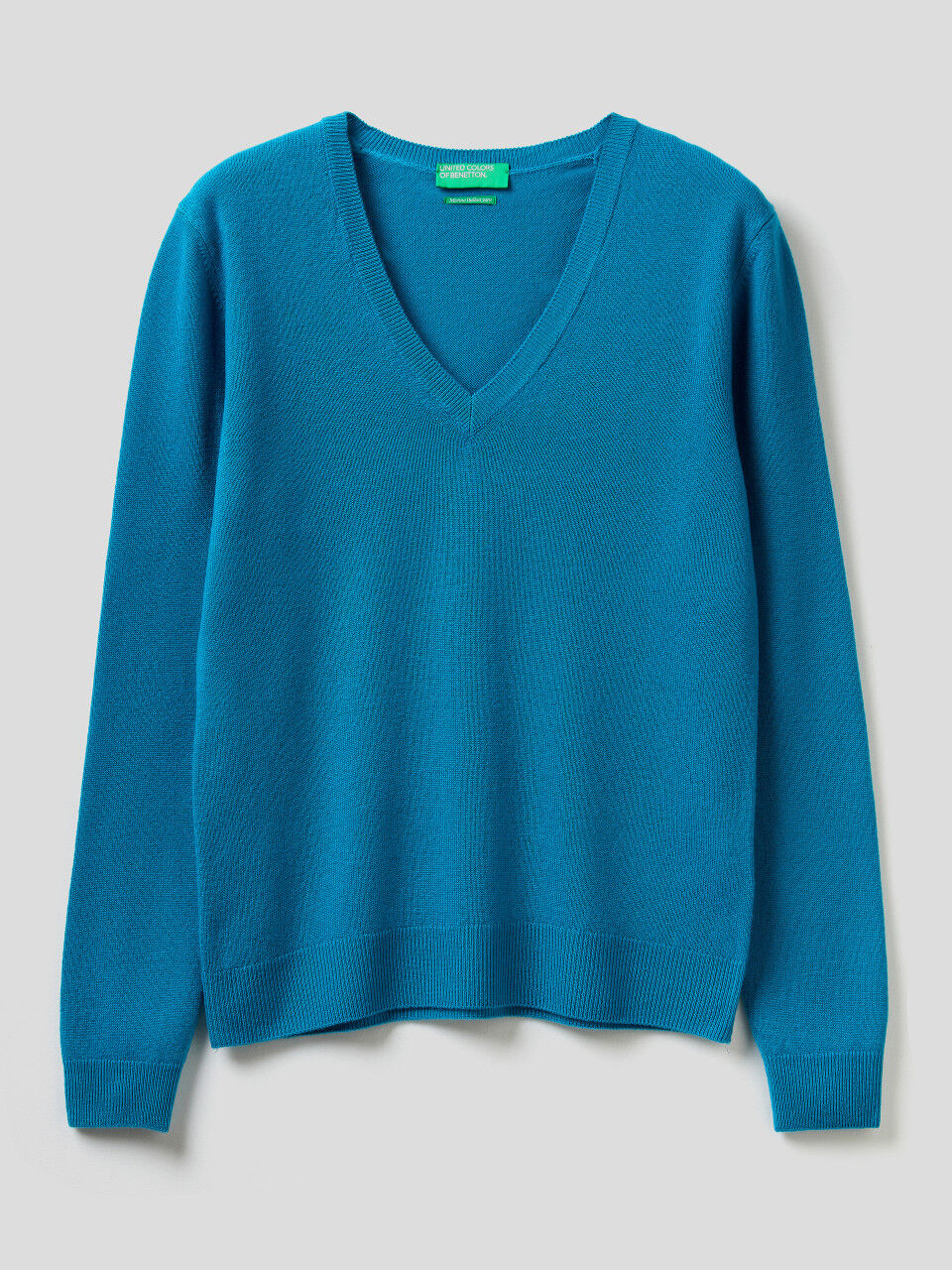 United Colors of Benetton Womens V Neck Sweater H/S Jumper 