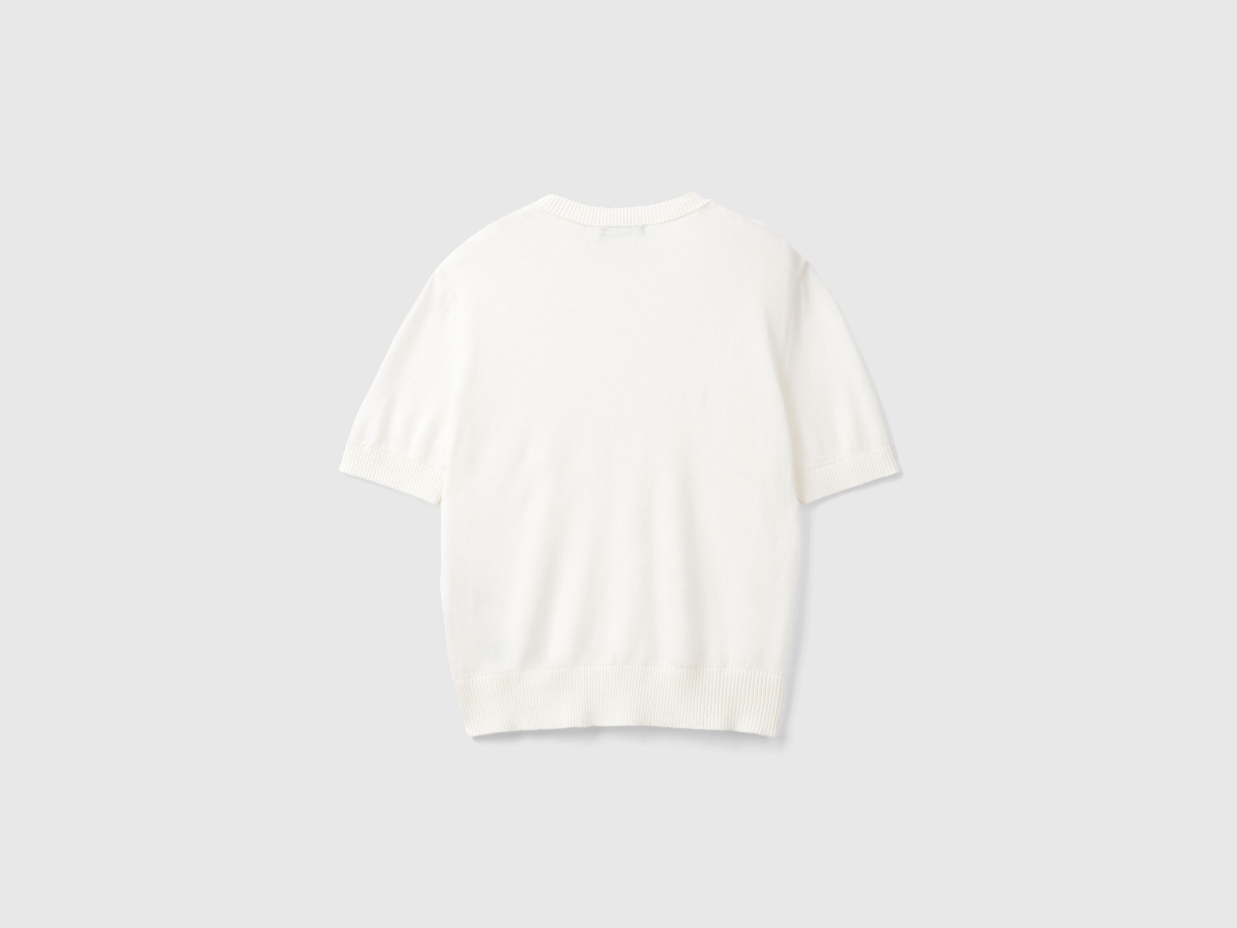 Short sleeve sweater Creamy White Benetton