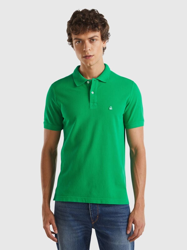 Polo verde regular fit Hombre