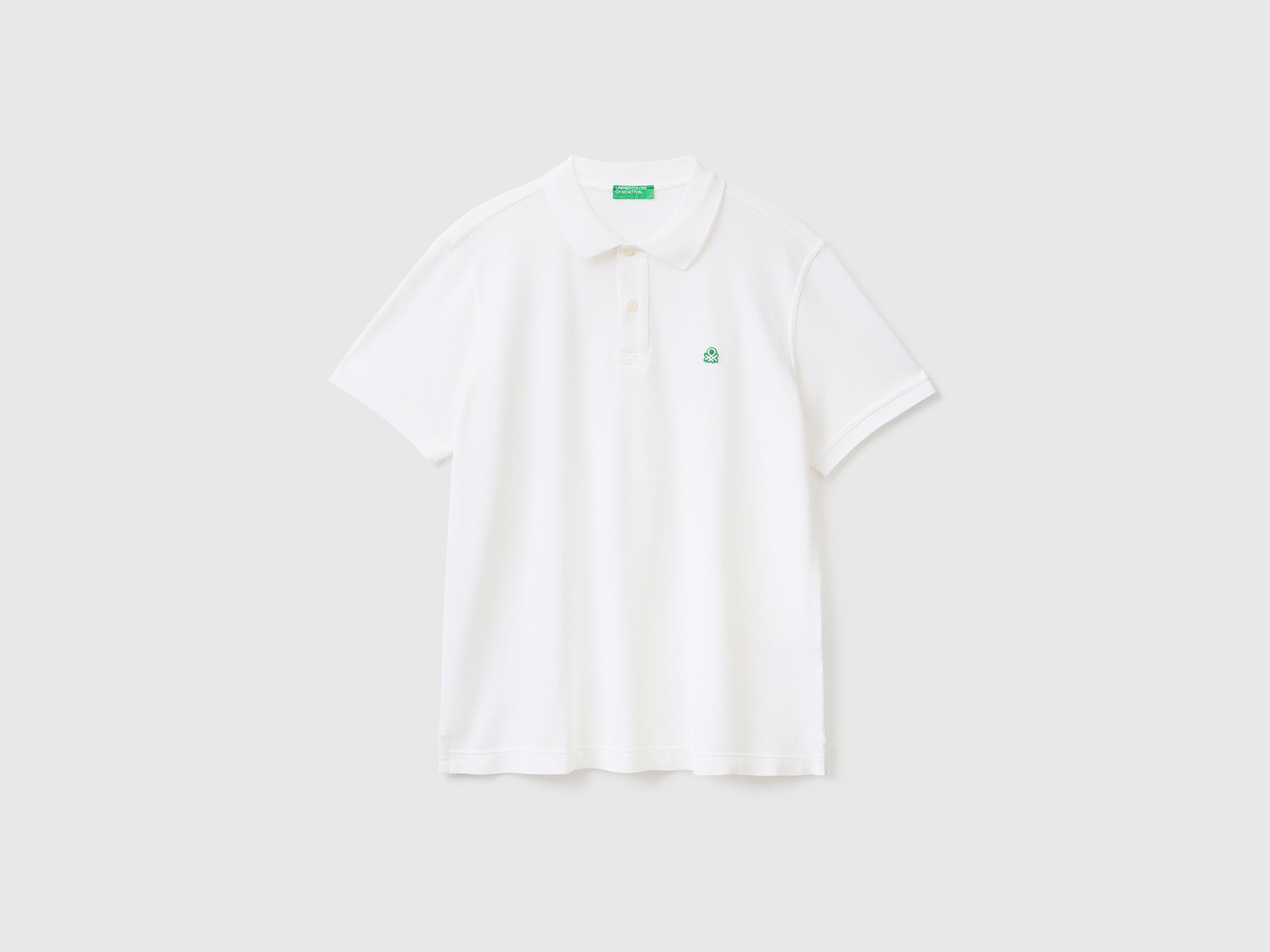 White regular fit polo White Benetton