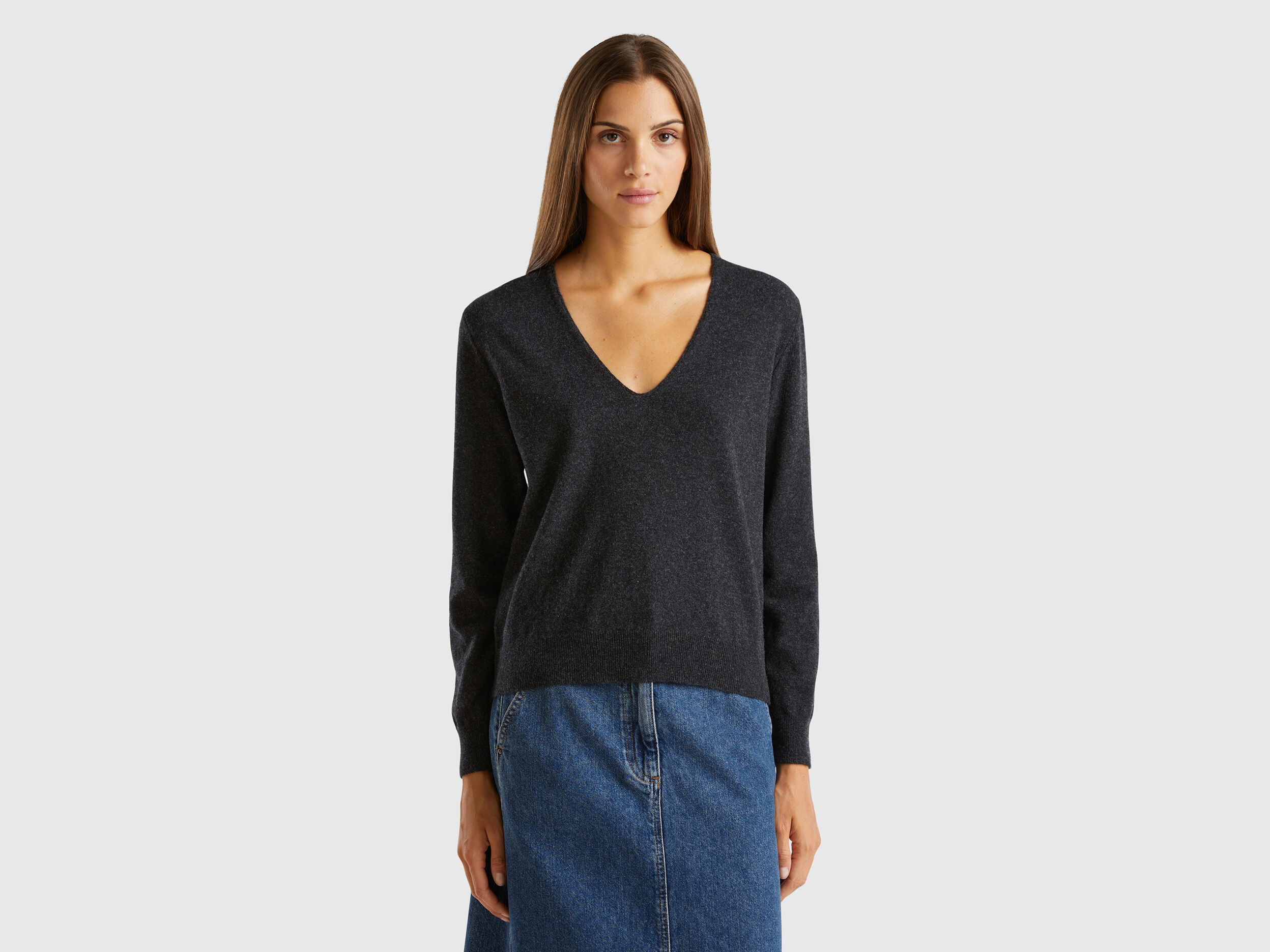 V neck pullover sweater on sale